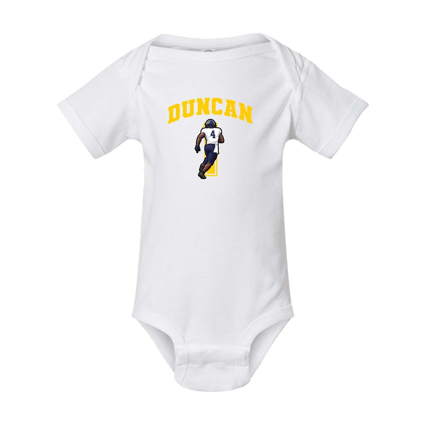 Baby Onesie — Number in White