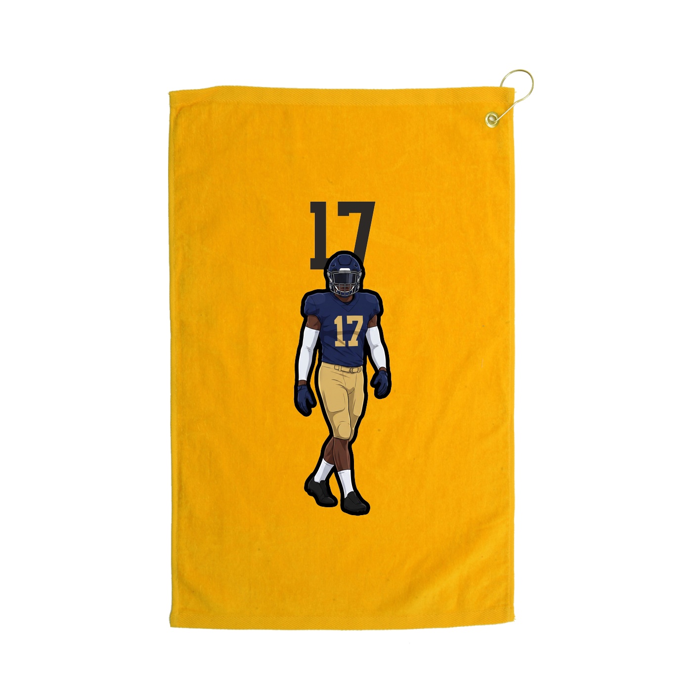 Golf Towel — Number Top in Gold