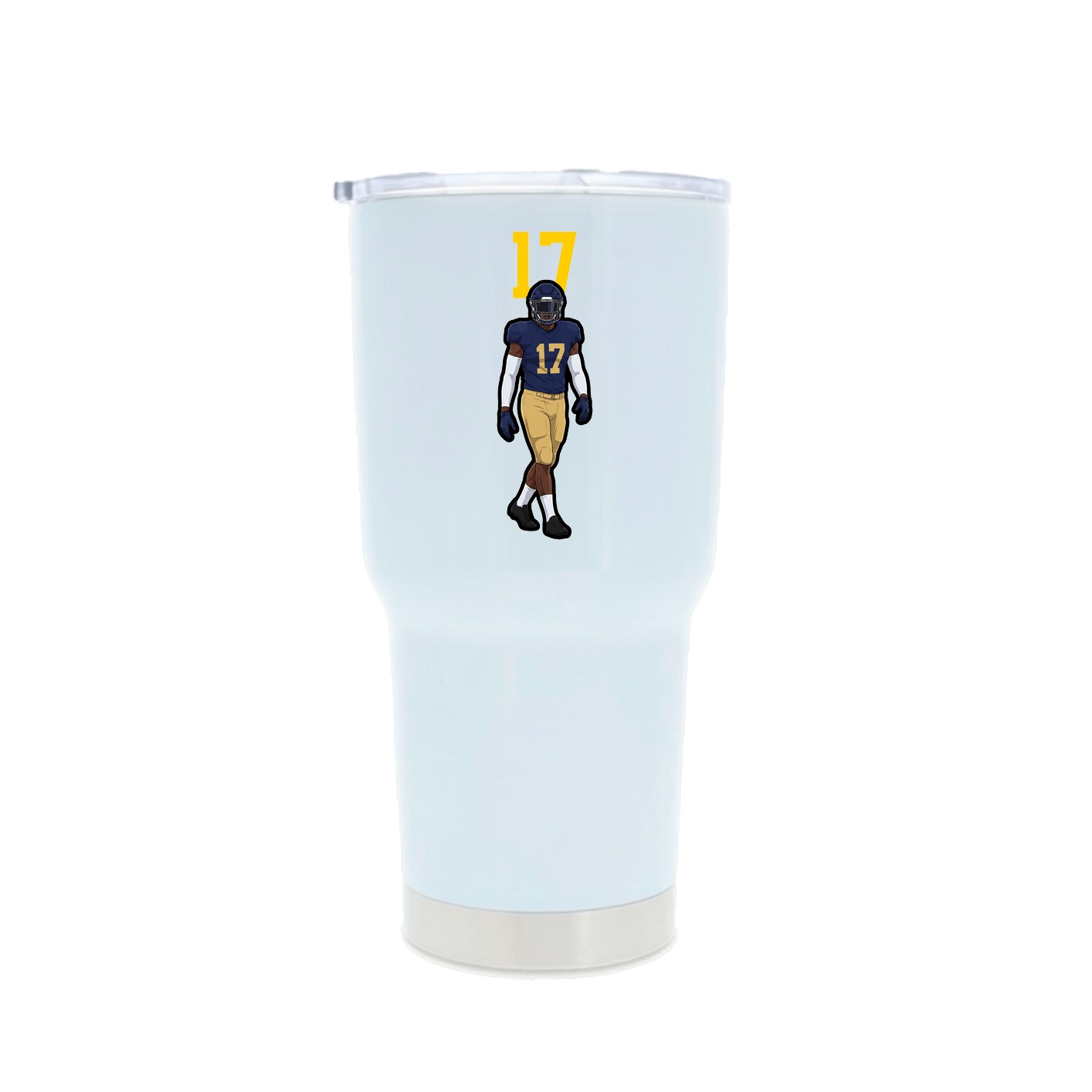 30oz Stainless Steel Tumbler — Number Top in White