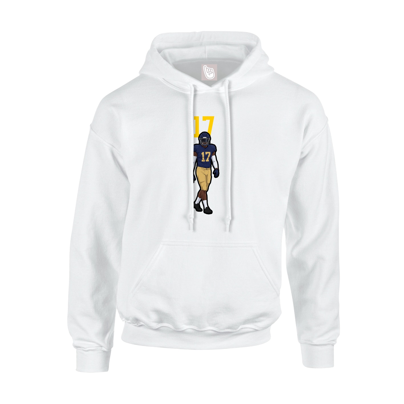 Youth Hoodie — Number Top in White