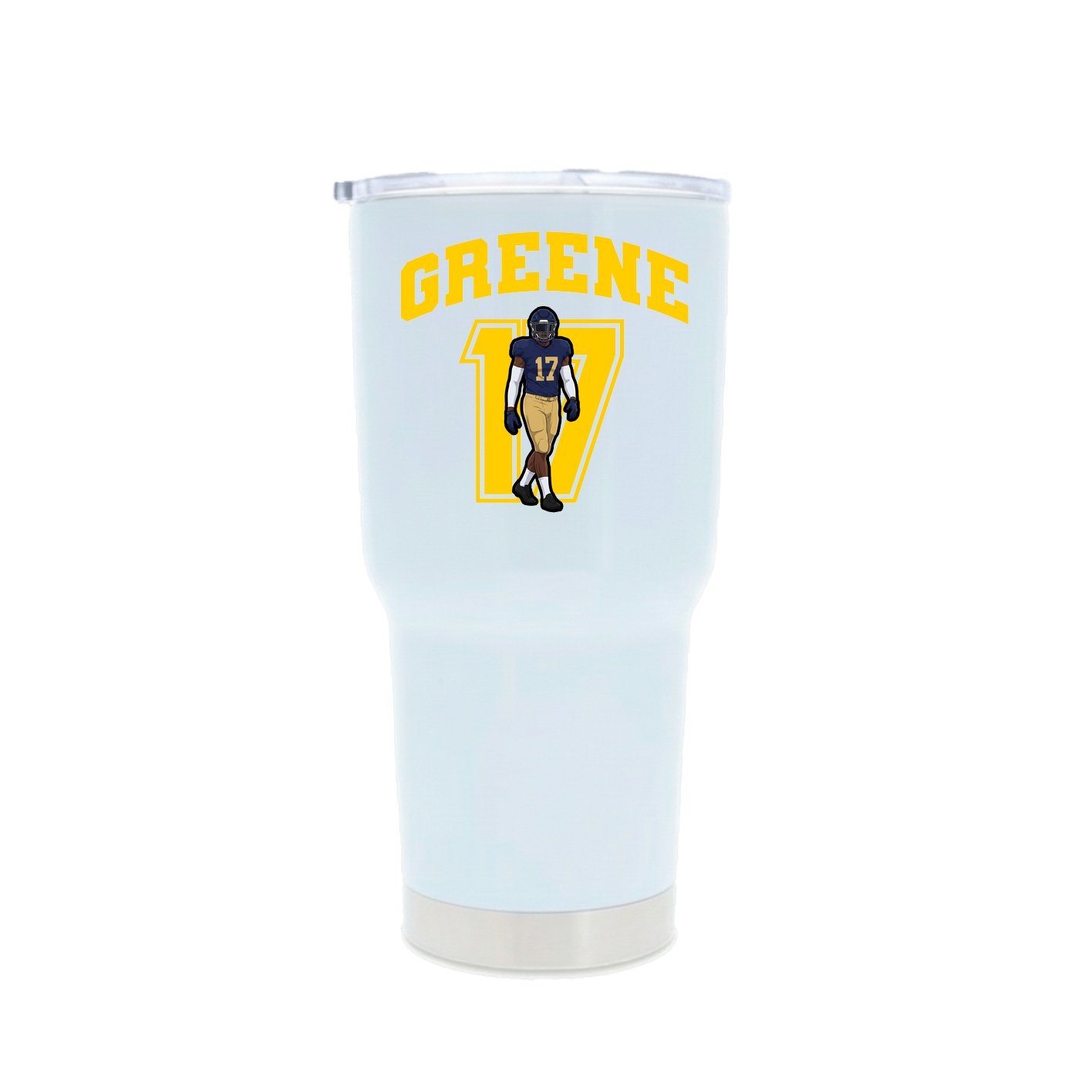 30oz Stainless Steel Tumbler — Number in White