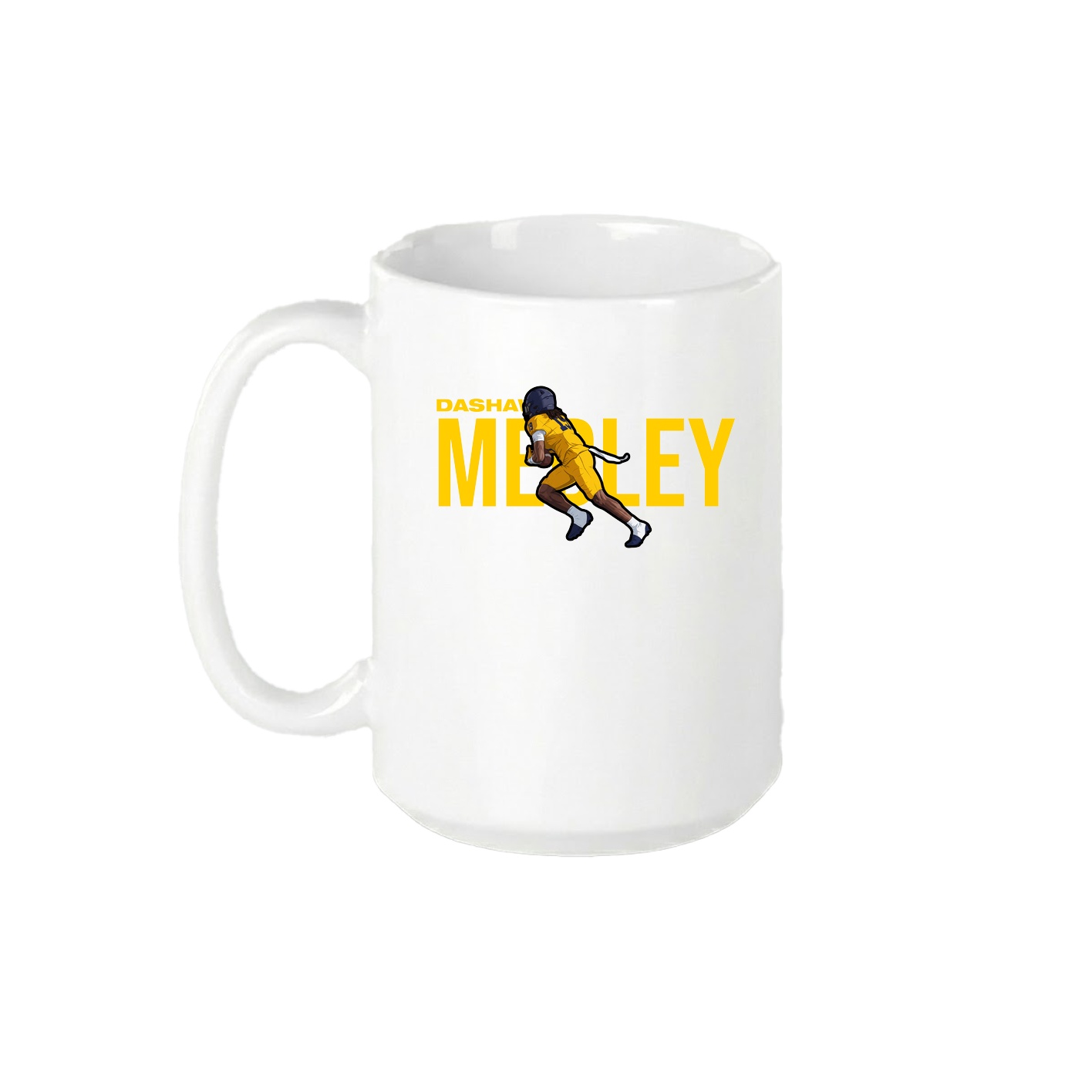 15oz Coffee Mug — Player Name in White
