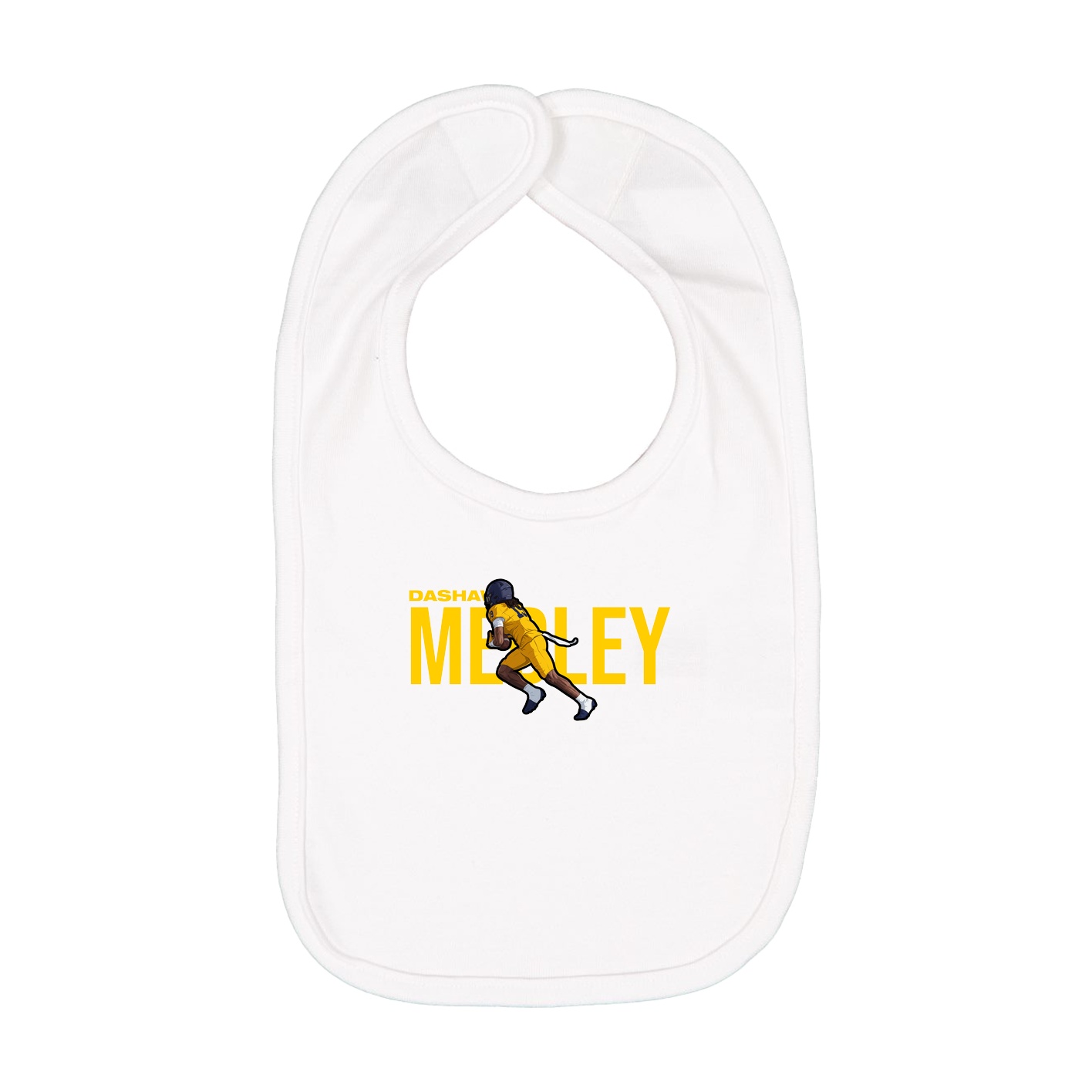 Infant Bib — Player Name in White