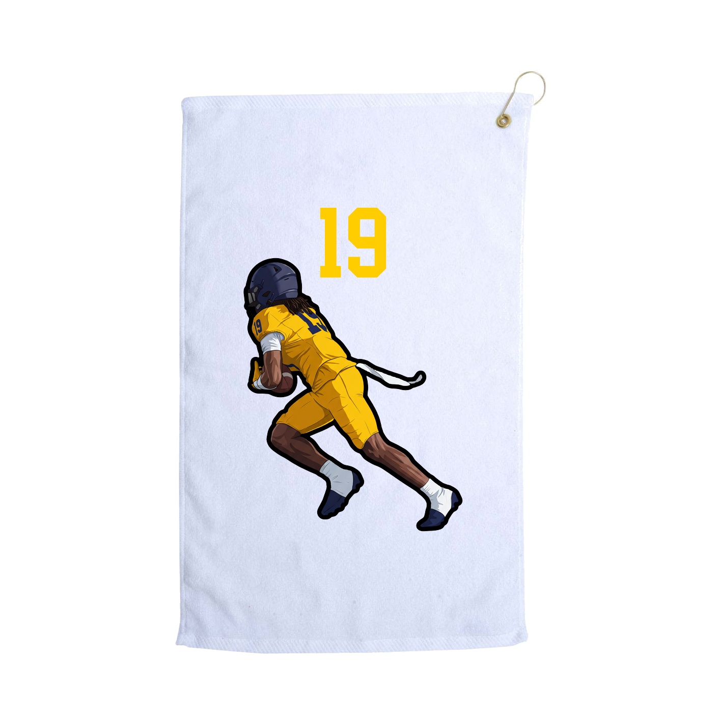 Golf Towel — Number Top in White