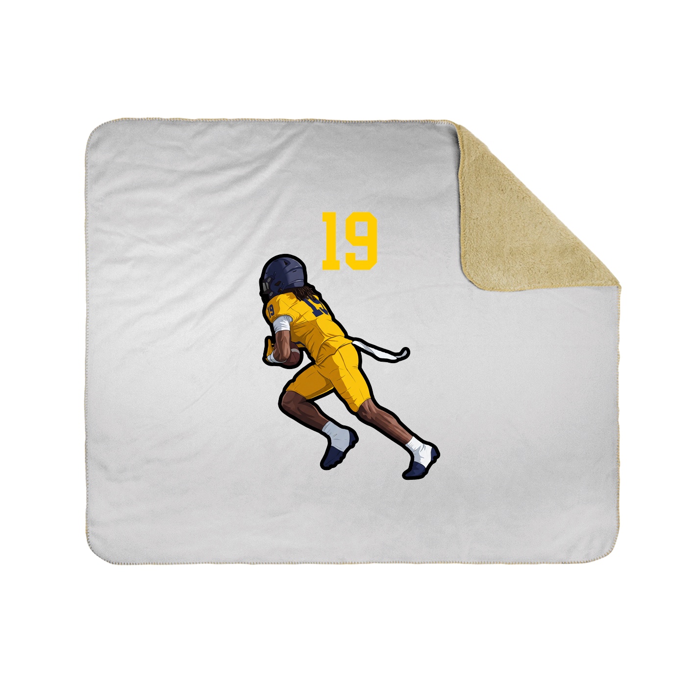 Throw Blanket — Number Top in White