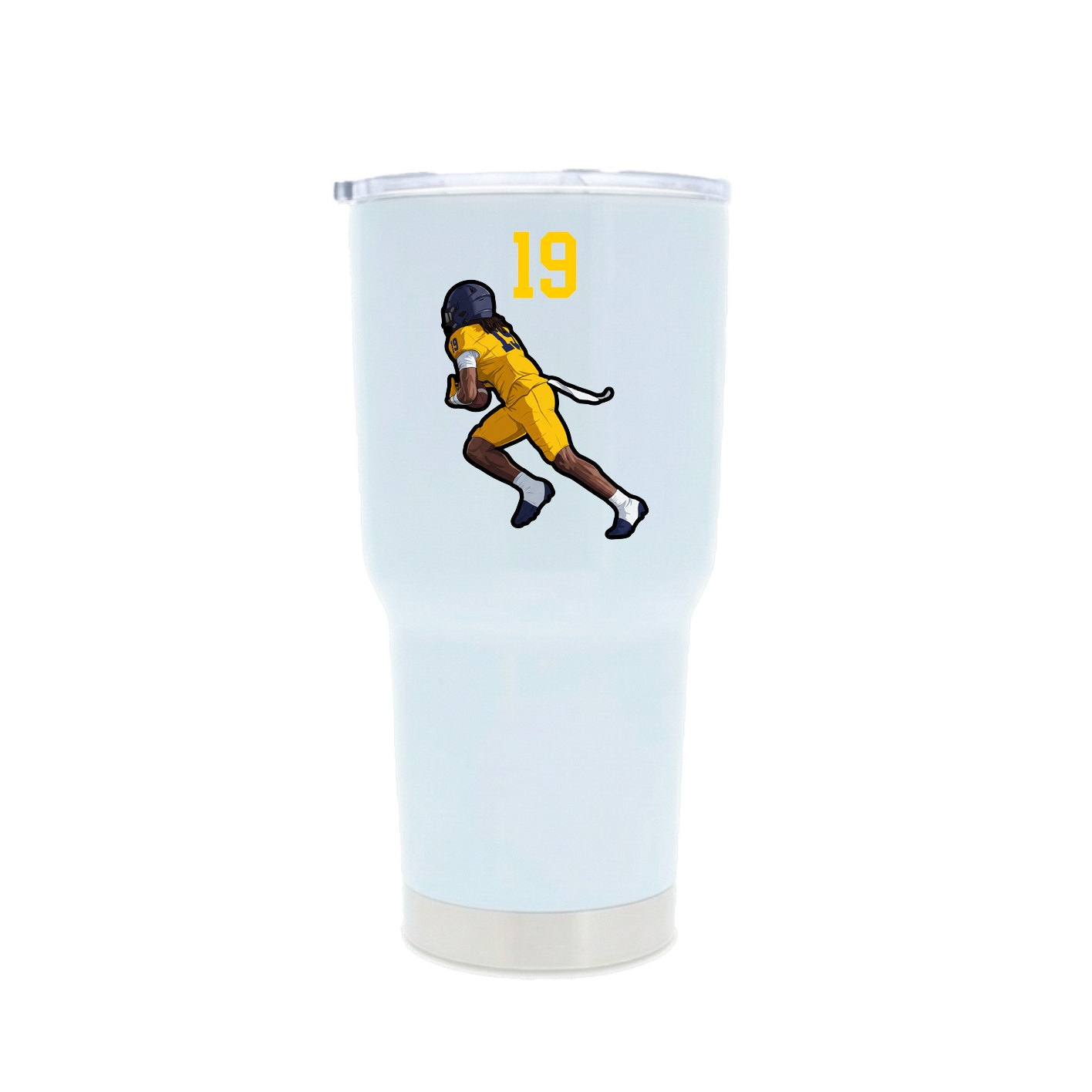 30oz Stainless Steel Tumbler — Number Top in White