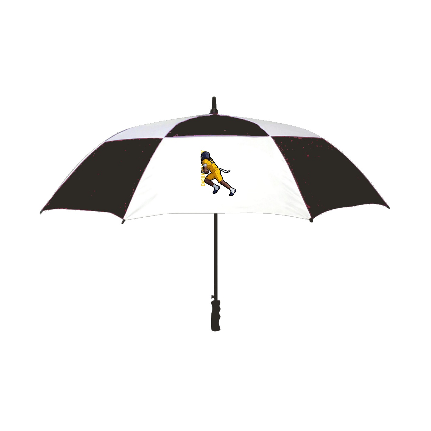 Golf Umbrella — Name Vertical in Black