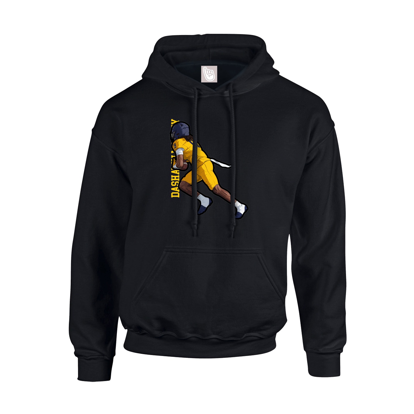 Youth Hoodie — Name Vertical in Black