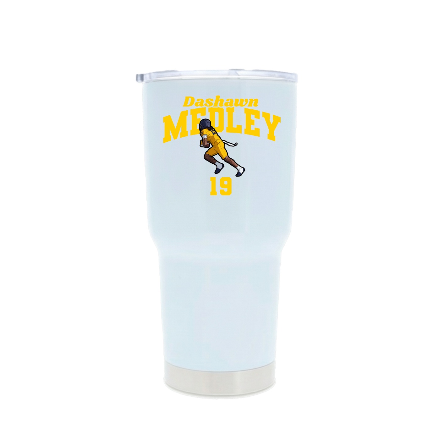30oz Stainless Steel Tumbler — Signature Arch in White