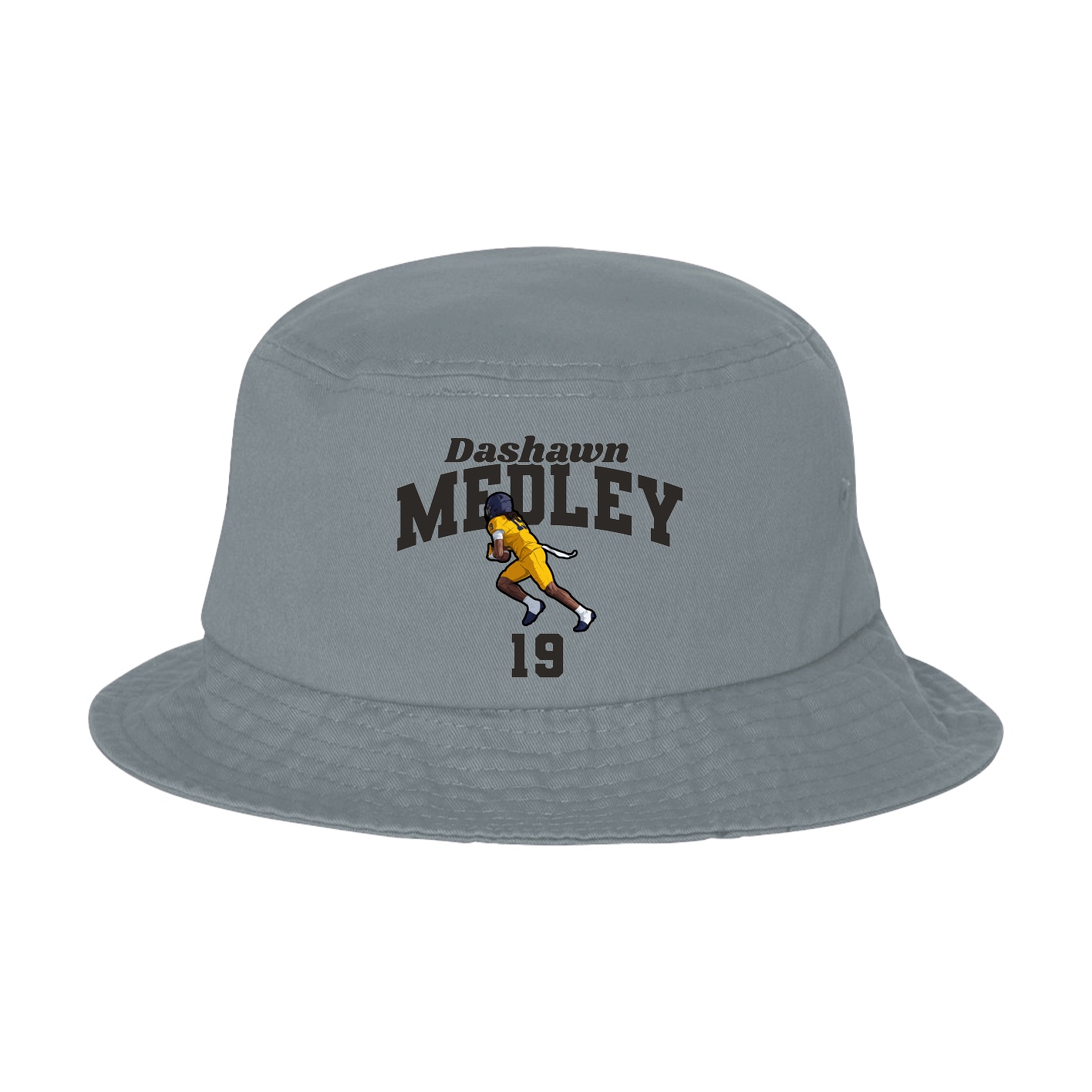 Bucket Cap — Signature Arch in Grey