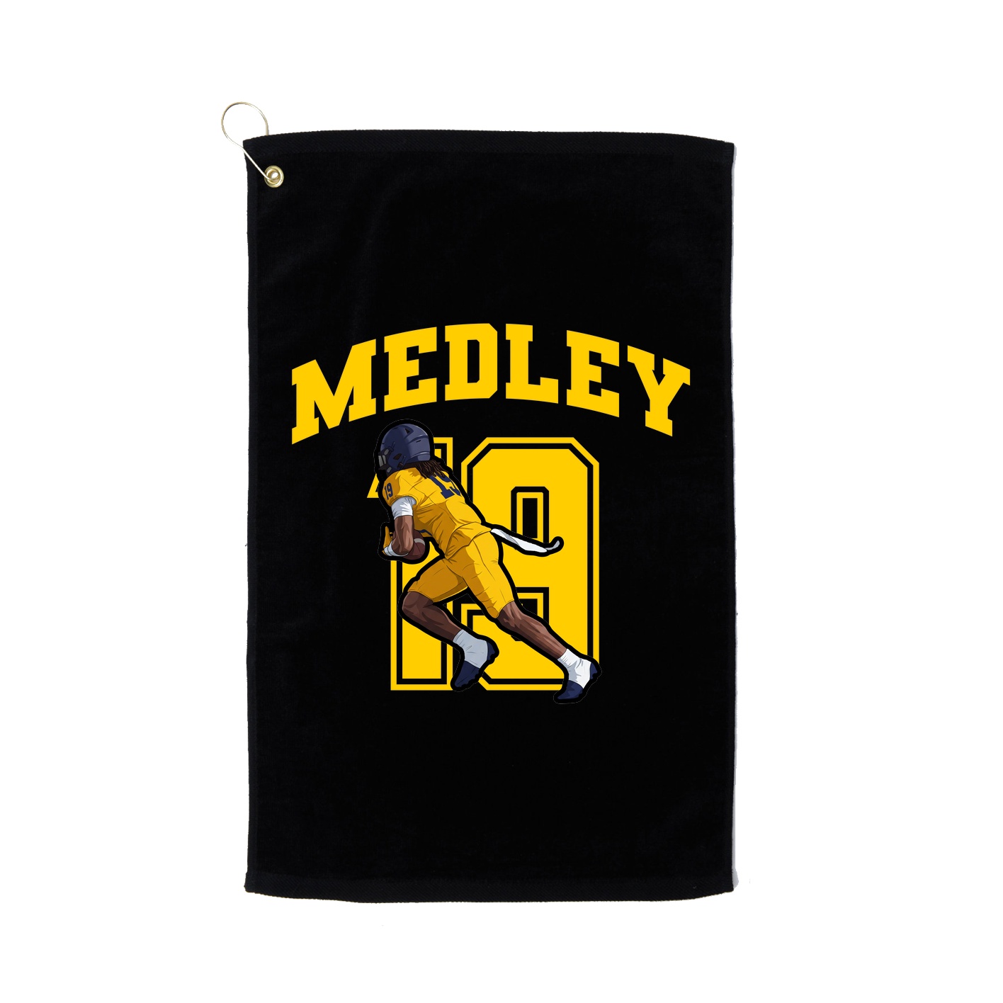 Golf Towel — Number in Black