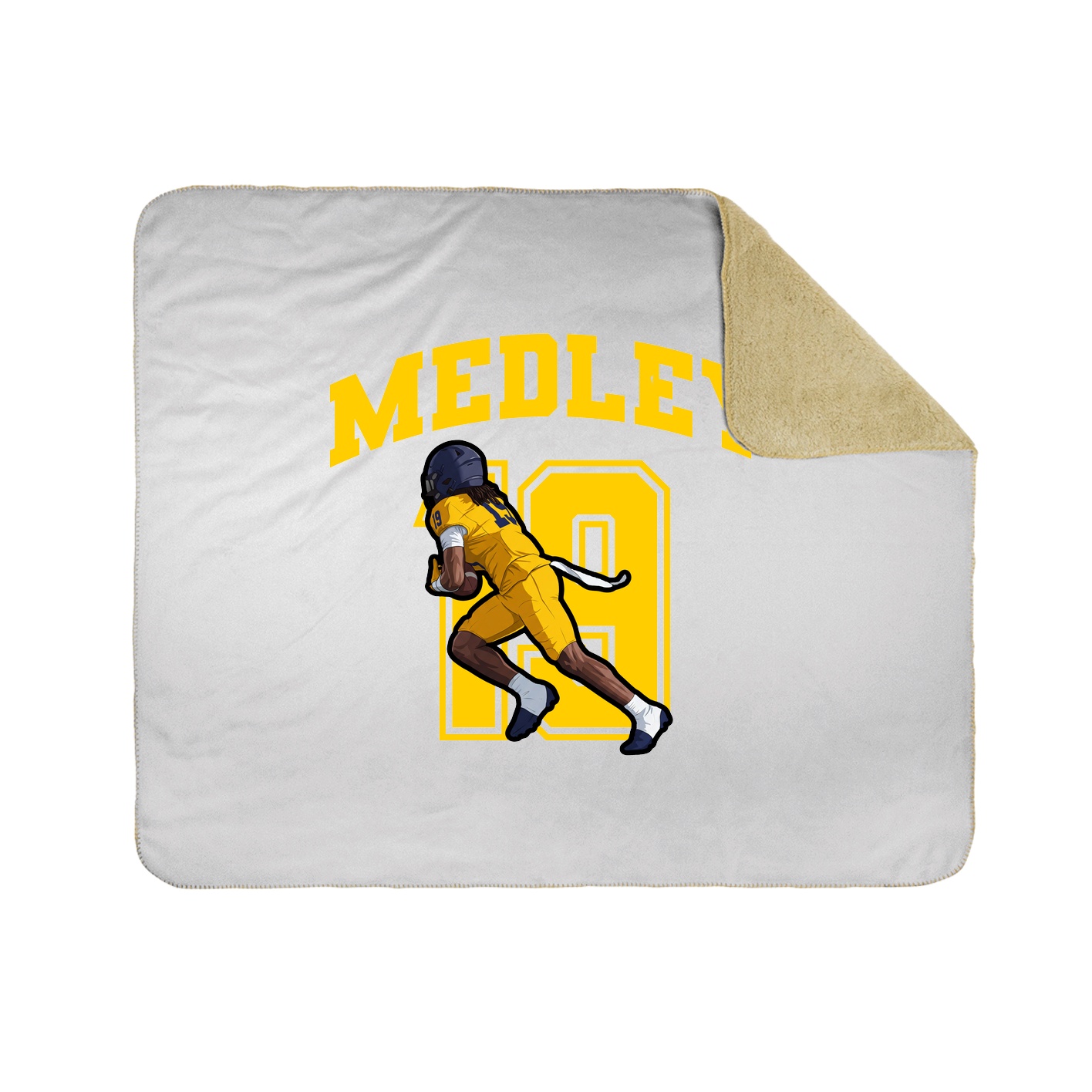 Throw Blanket — Number in White