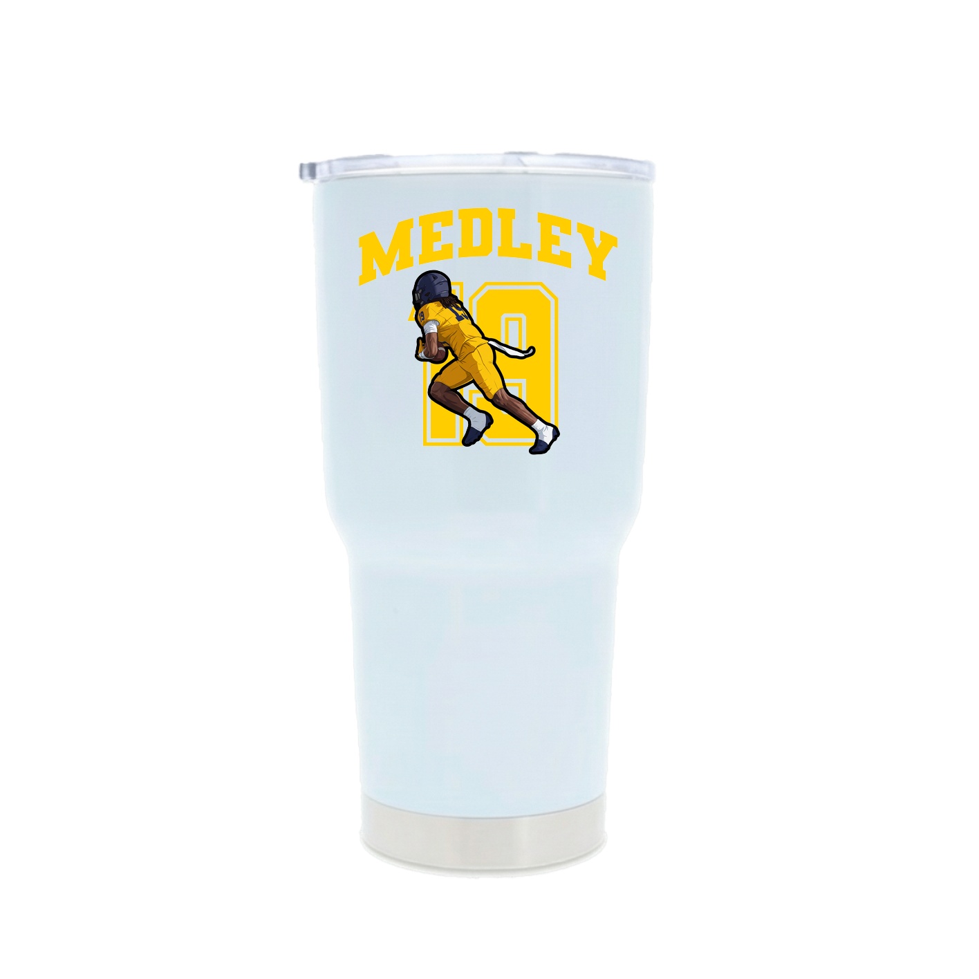 30oz Stainless Steel Tumbler — Number in White