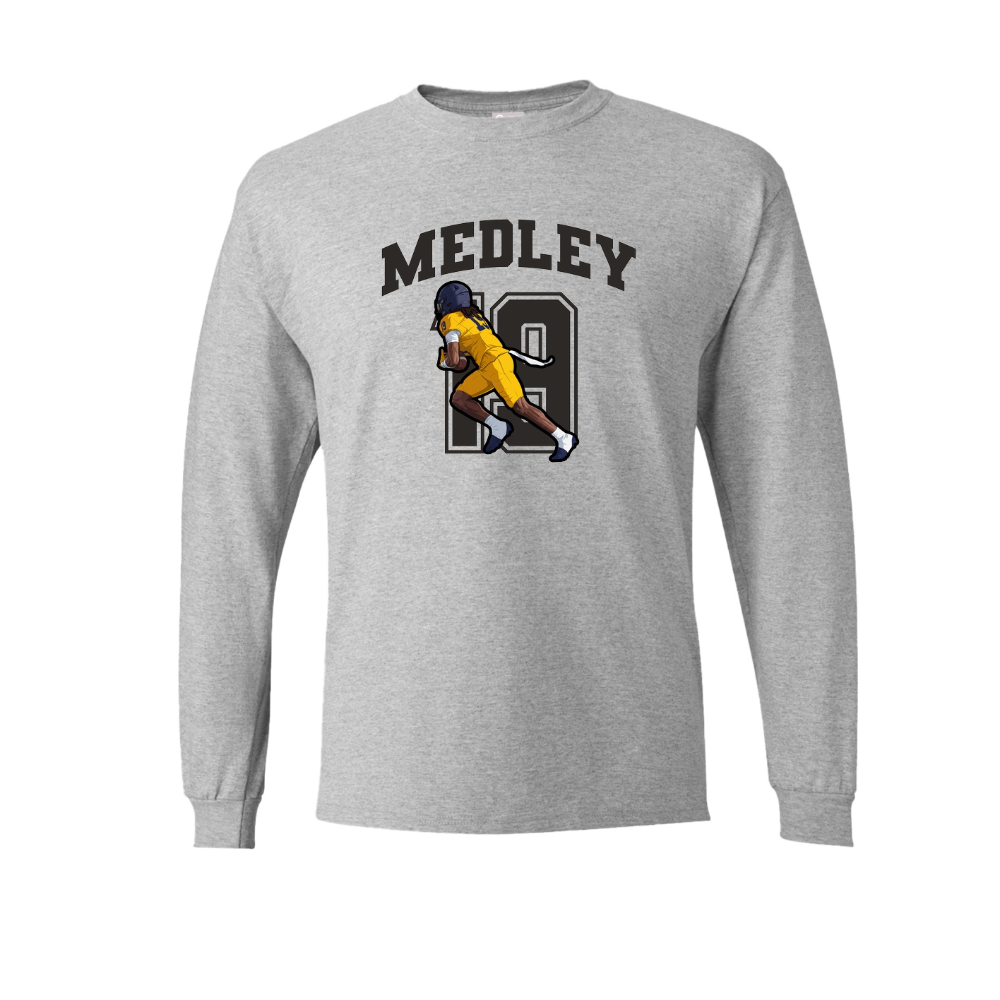 Long Sleeve Tee — Number in Grey