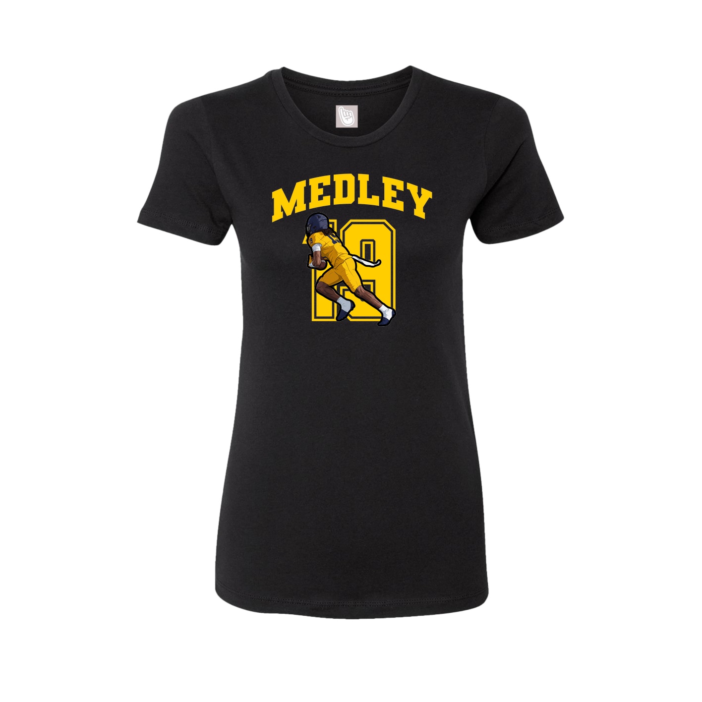 Fitted Women's Tee — Number in Black