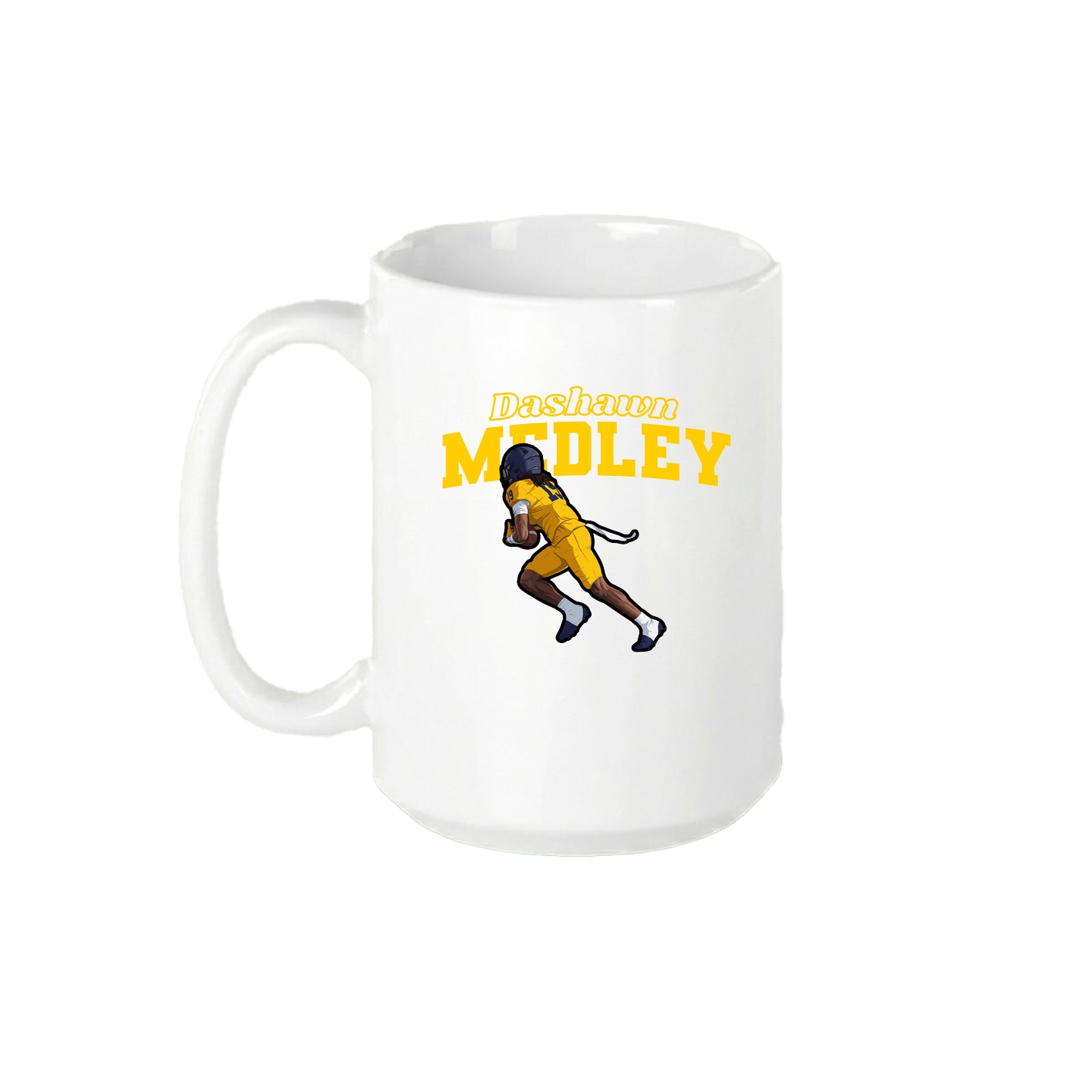 15oz Coffee Mug — Name Arch in White