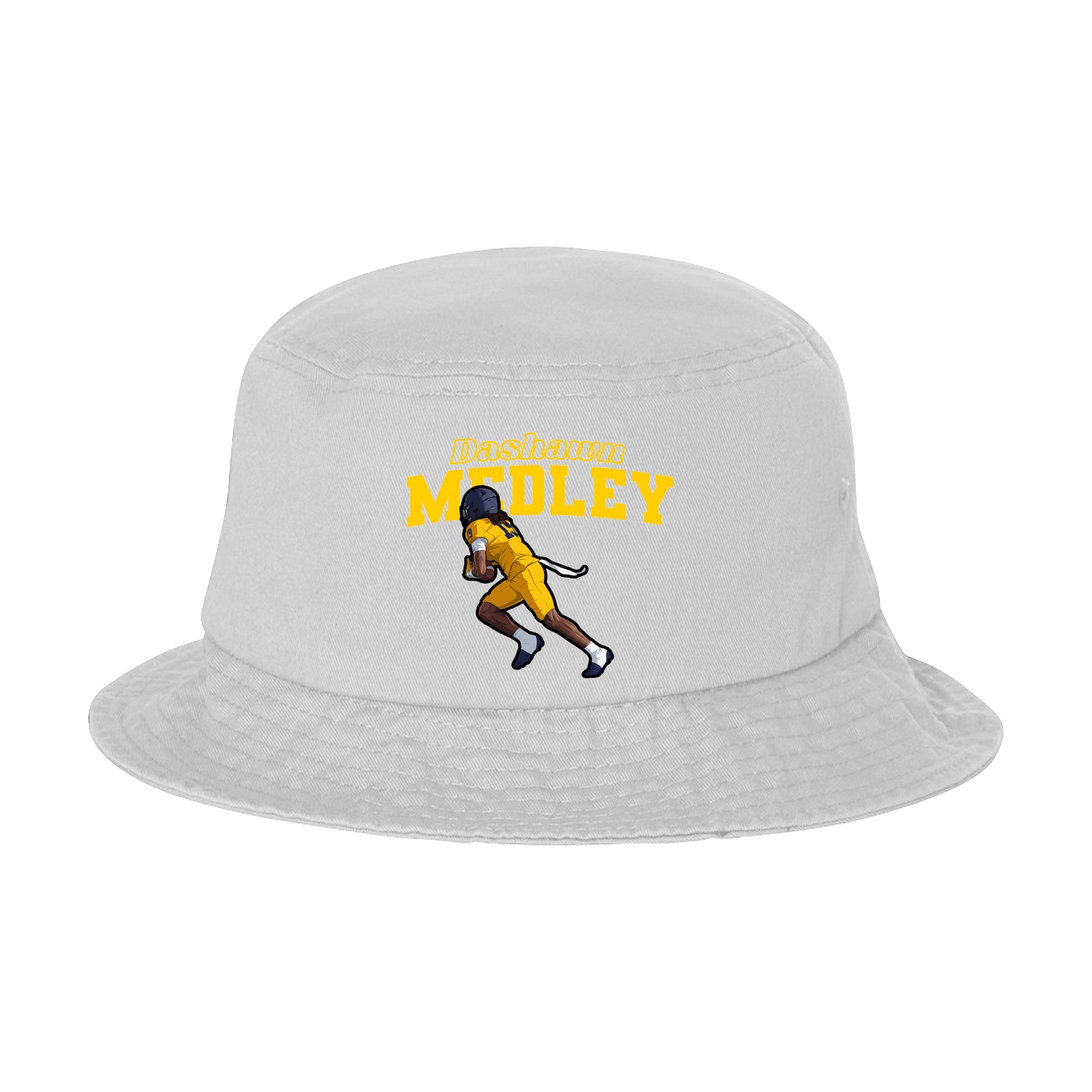Bucket Cap — Name Arch in White