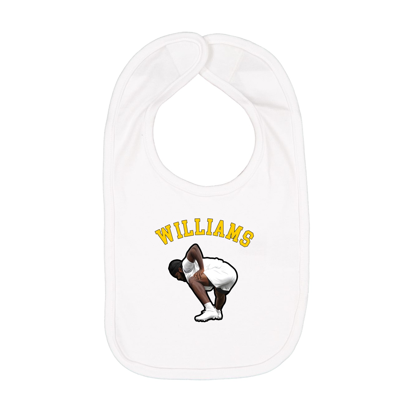 Infant Bib — Shirsey Arch in White