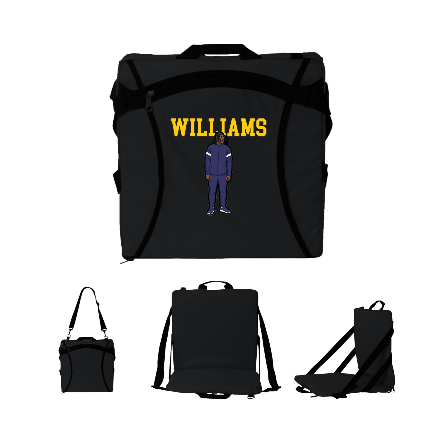 Folding Stadium Seat — Shirsey in Black