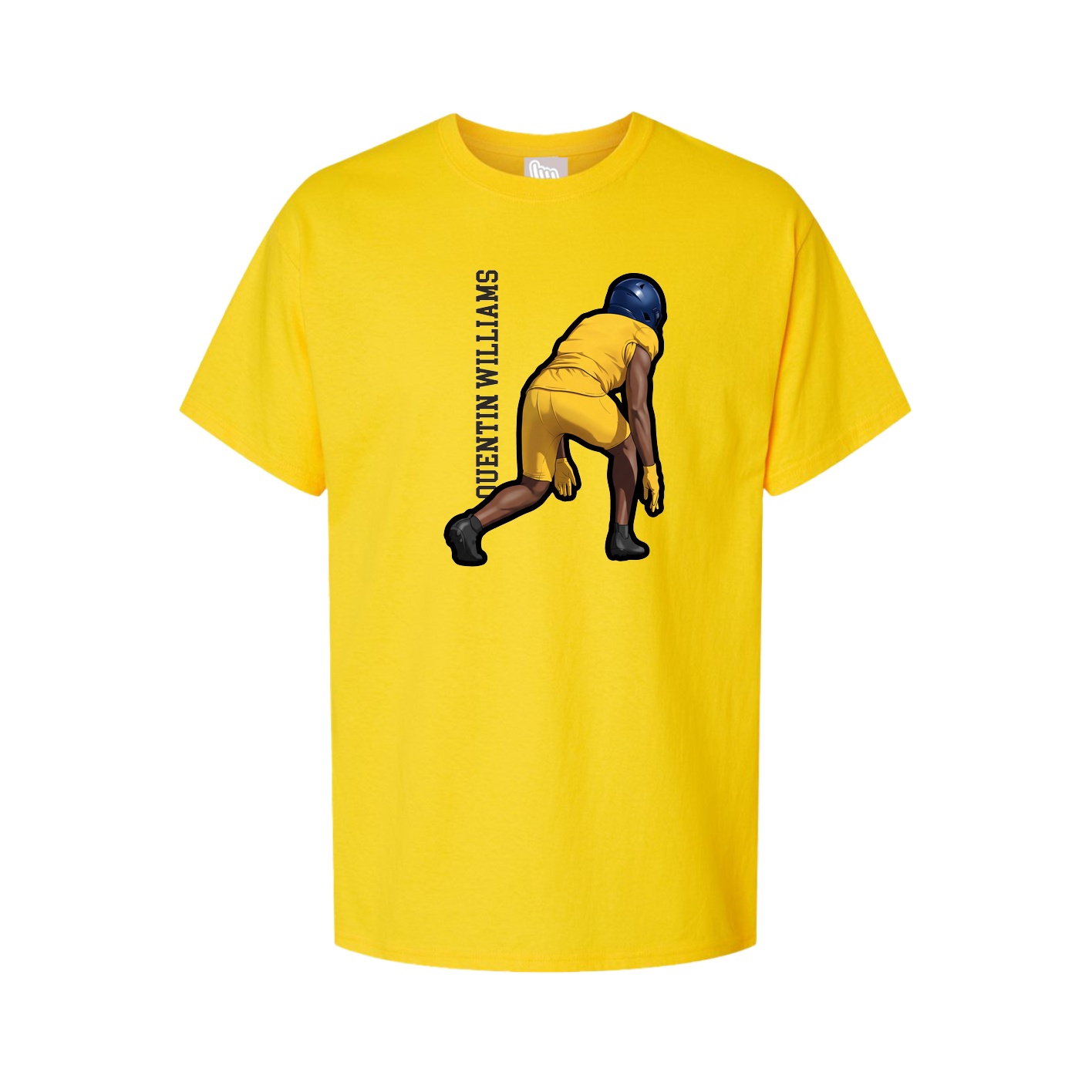 Youth Tee — Name Vertical in Gold