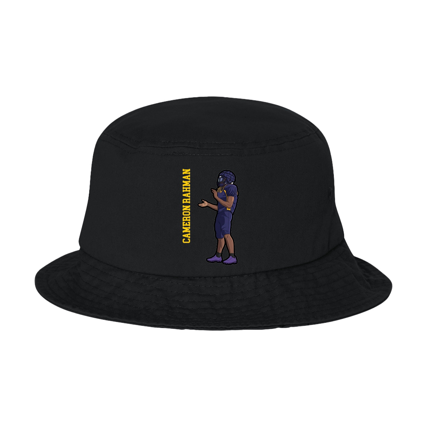 Bucket Cap — Name Vertical in Black