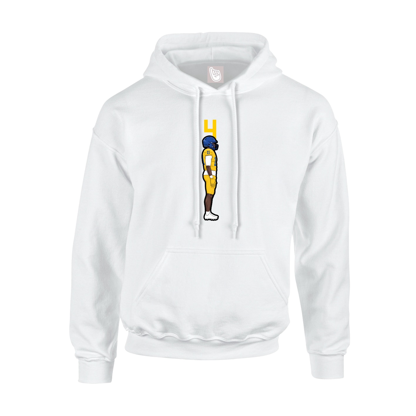 Hoodie — Number Top in White