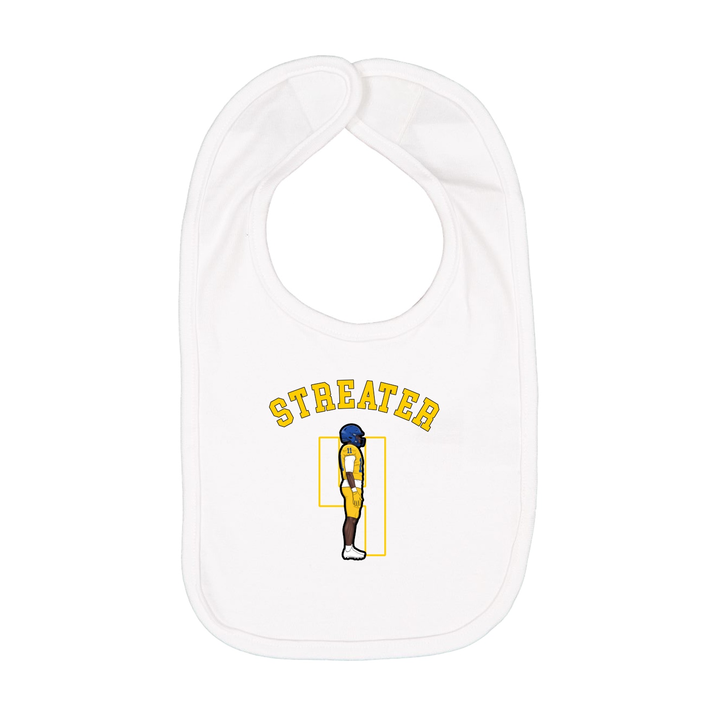 Infant Bib — Shirsey Arch in White
