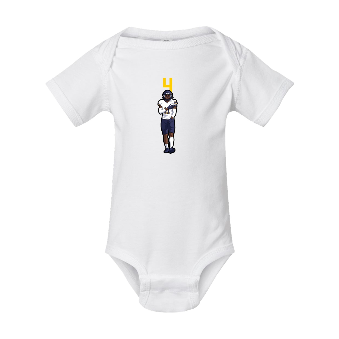 Baby Onesie — Number Top in White