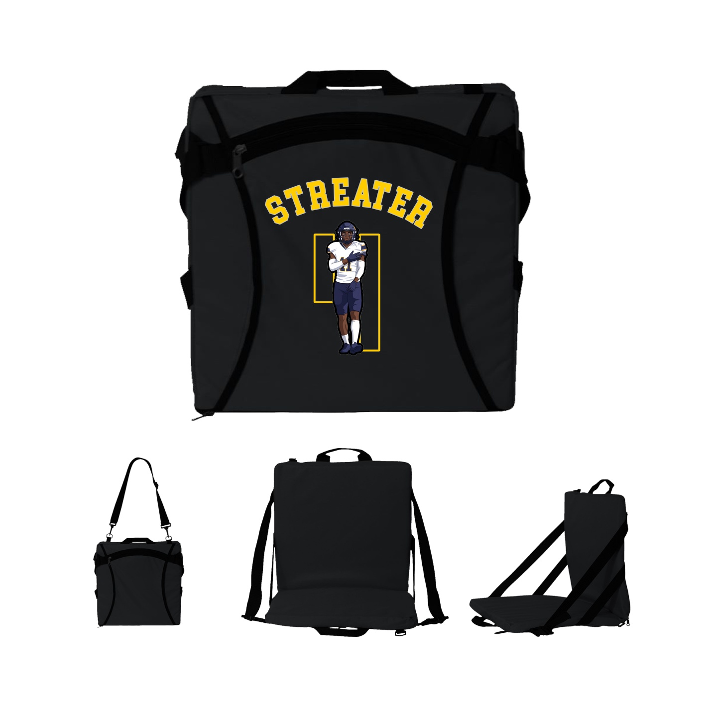 Folding Stadium Seat — Shirsey Arch in Black