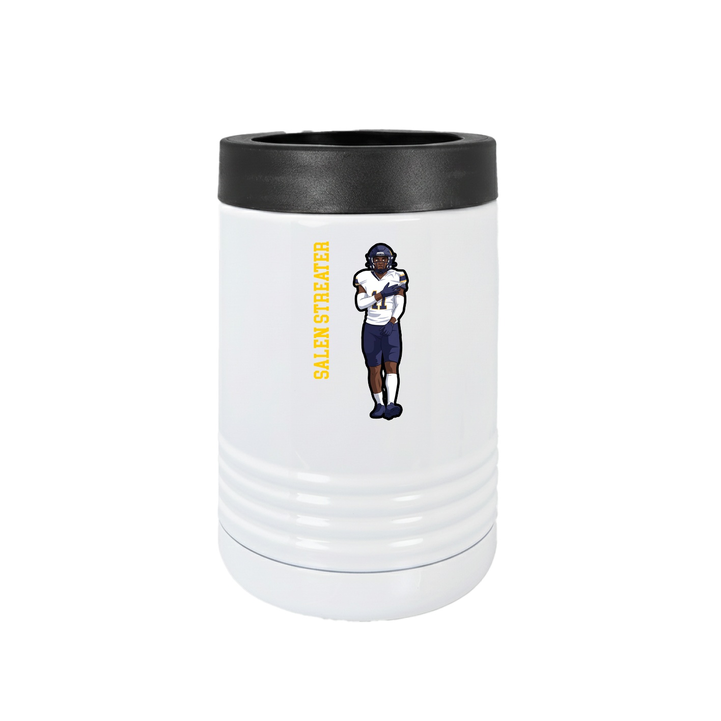 Beverage Holder — Name Vertical in White