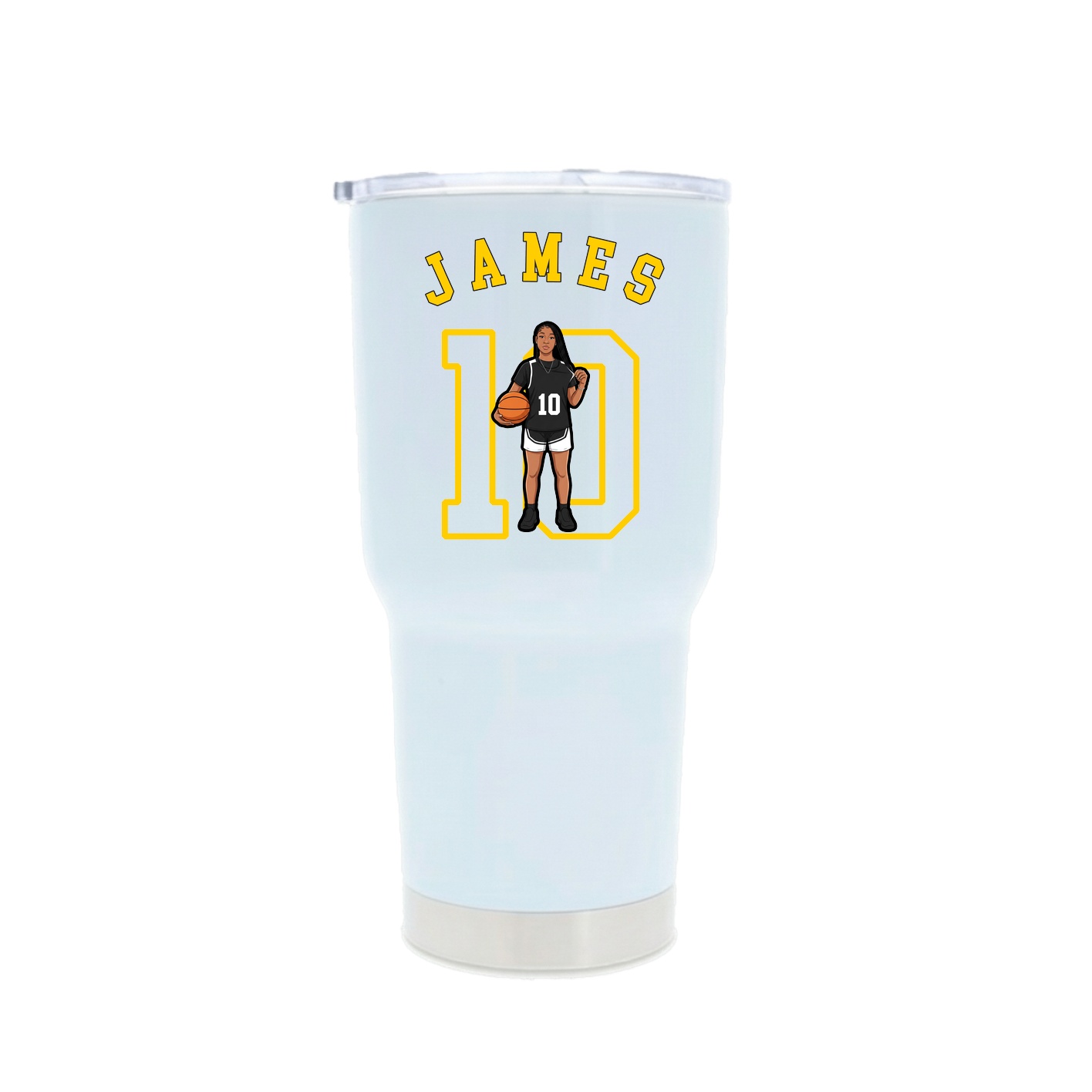 30oz Stainless Steel Tumbler — Shirsey Arch in White