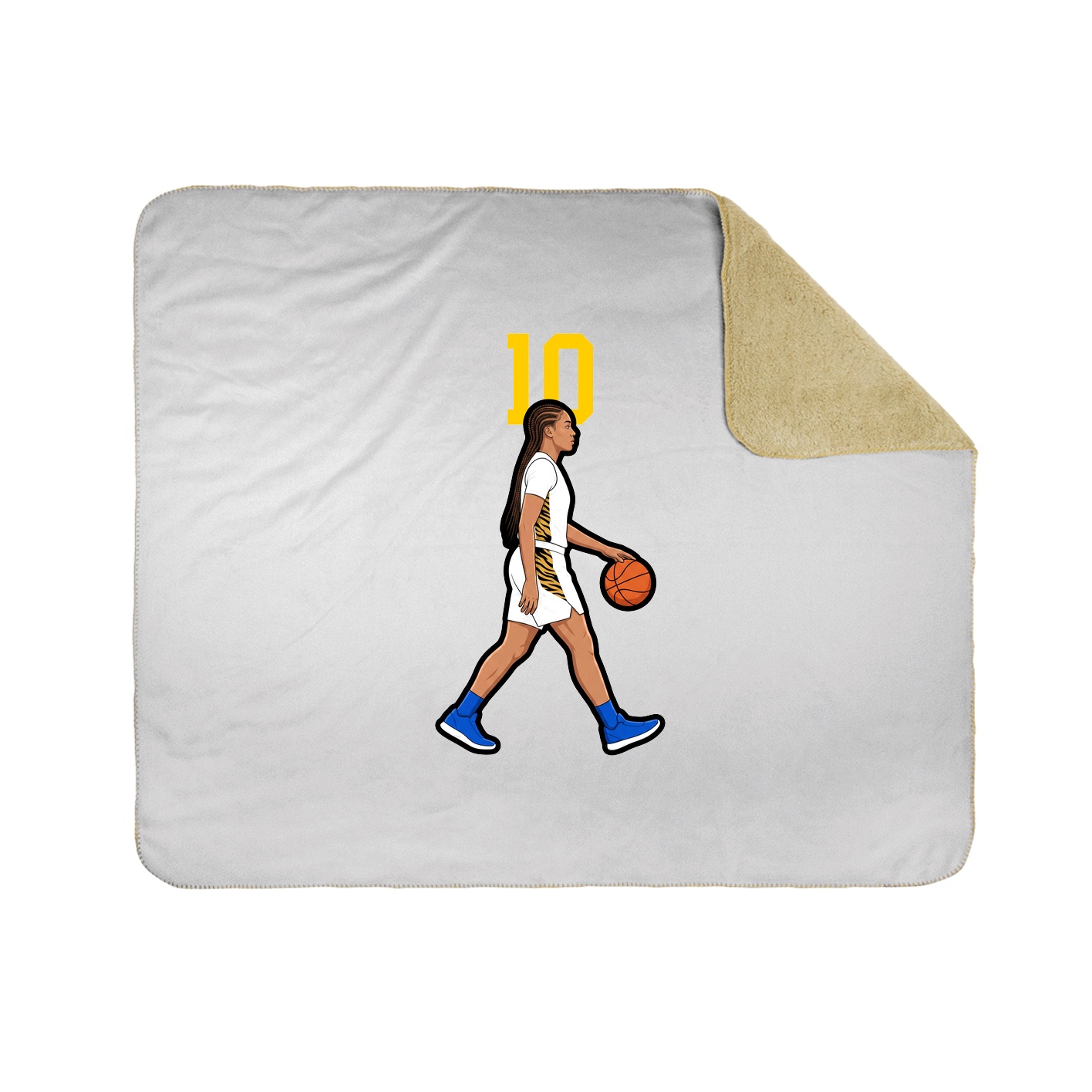 Throw Blanket — Number Top in White