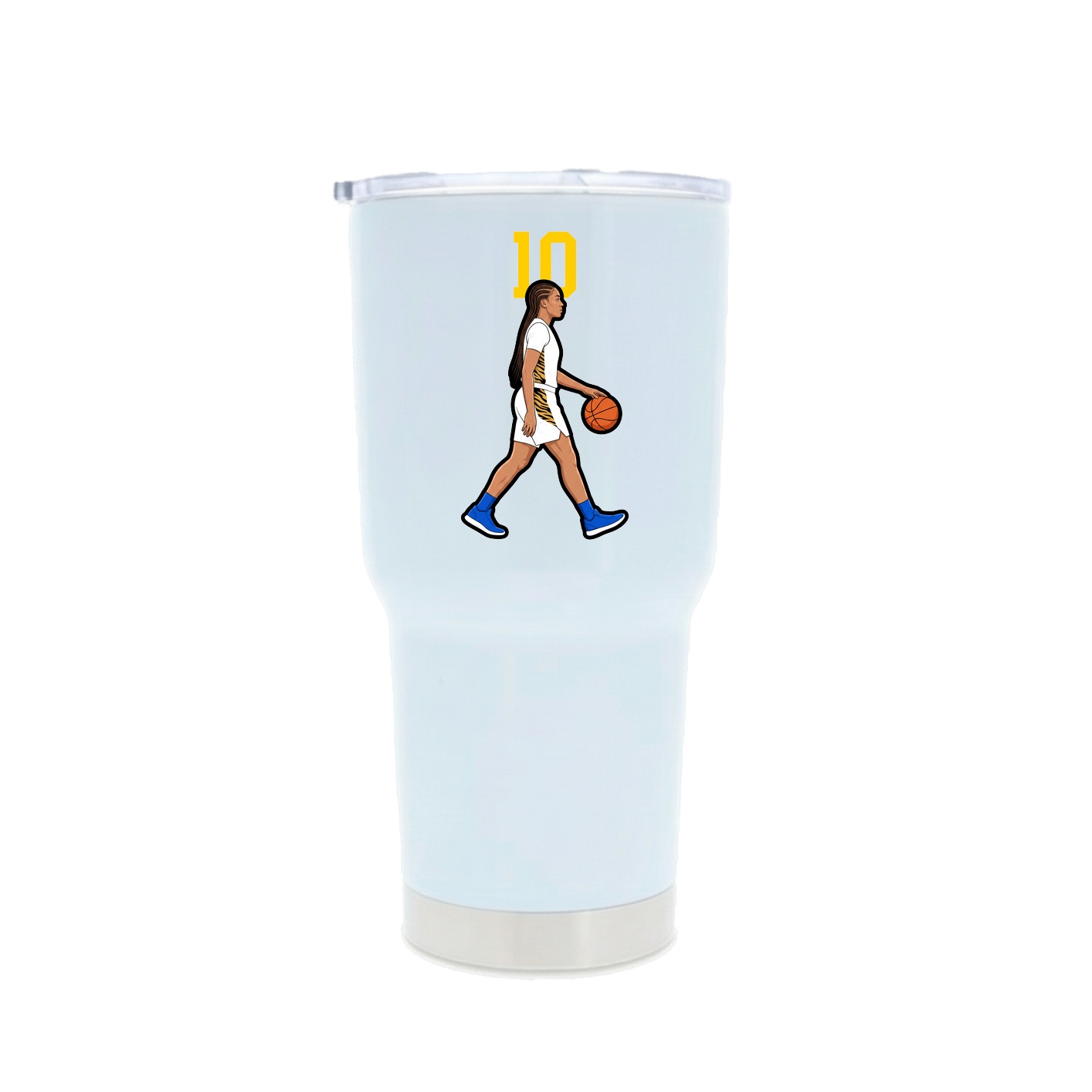 30oz Stainless Steel Tumbler — Number Top in White