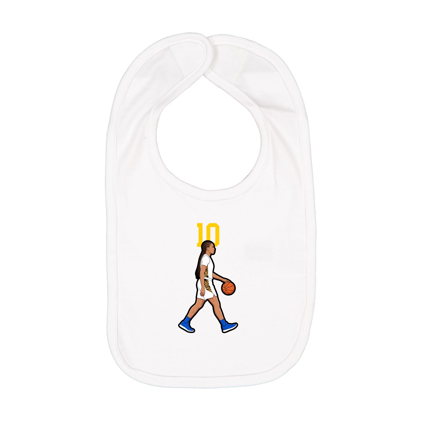 Infant Bib — Number Top in White