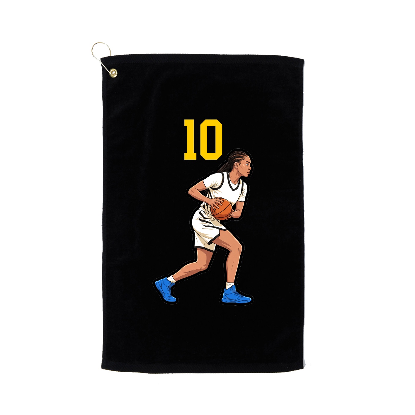 Golf Towel — Number Top in Black