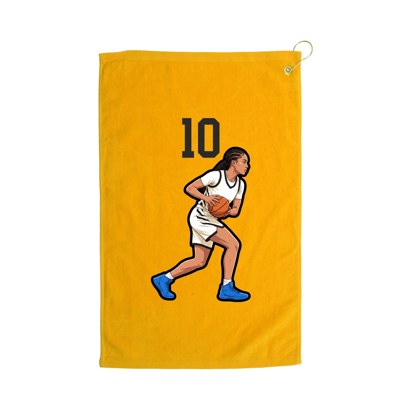 Golf Towel — Number Top in Gold