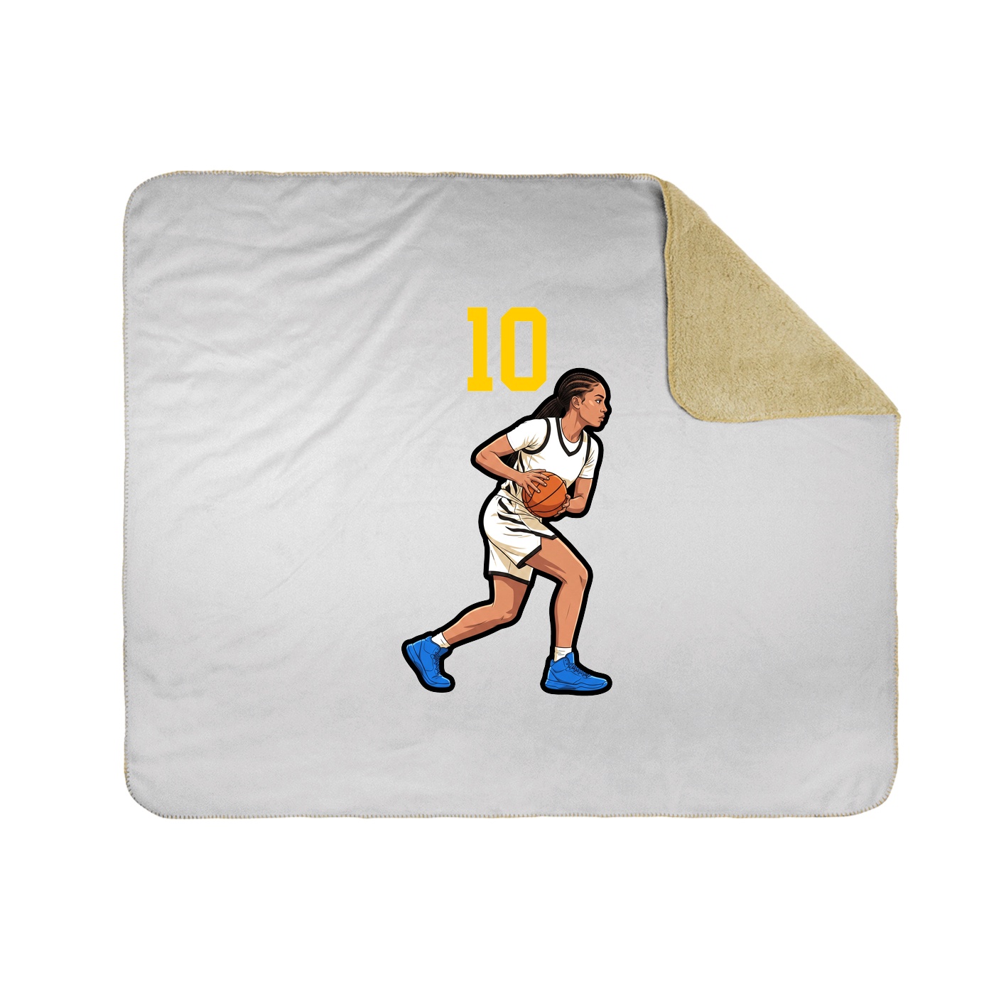 Throw Blanket — Number Top in White
