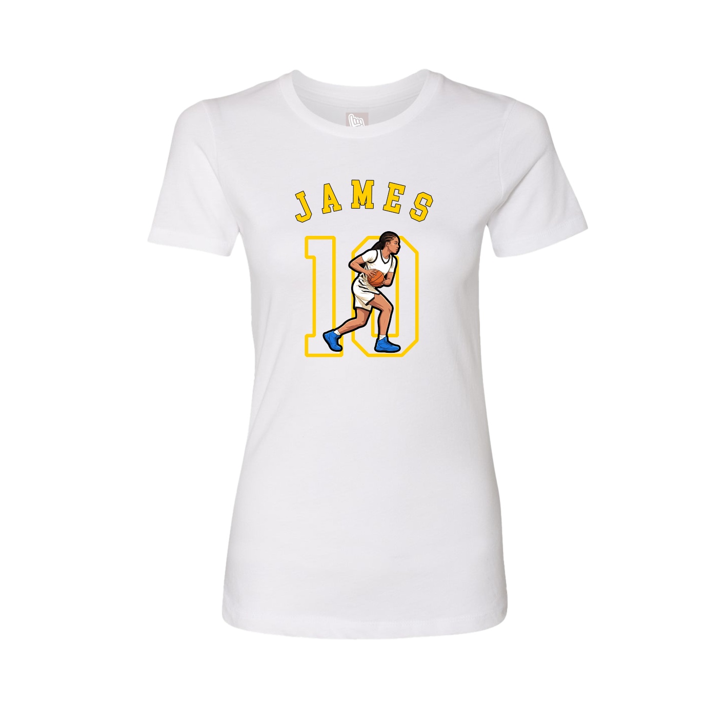 Fitted Women's Tee — Shirsey Arch in White