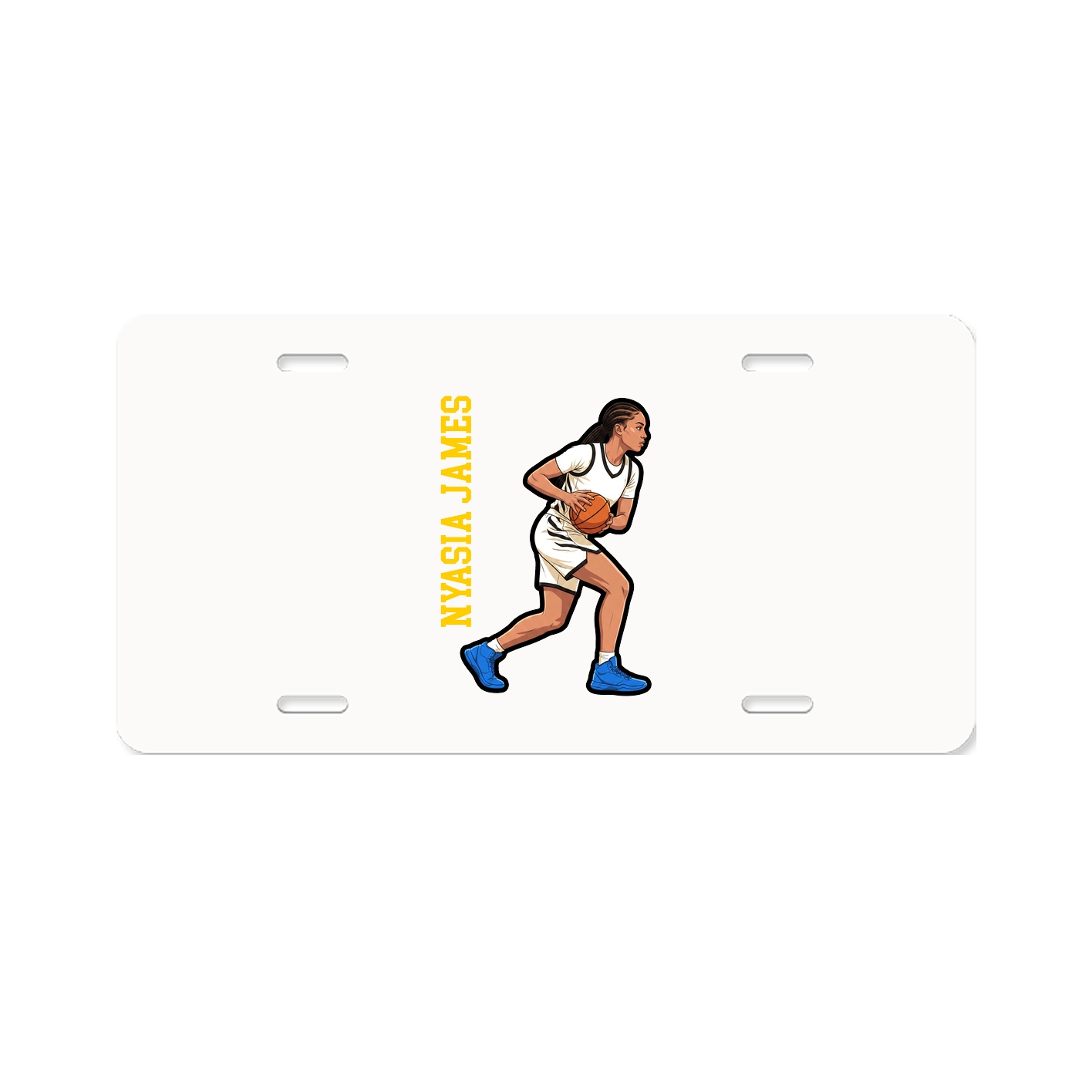 License Plate — Name Vertical in Classic