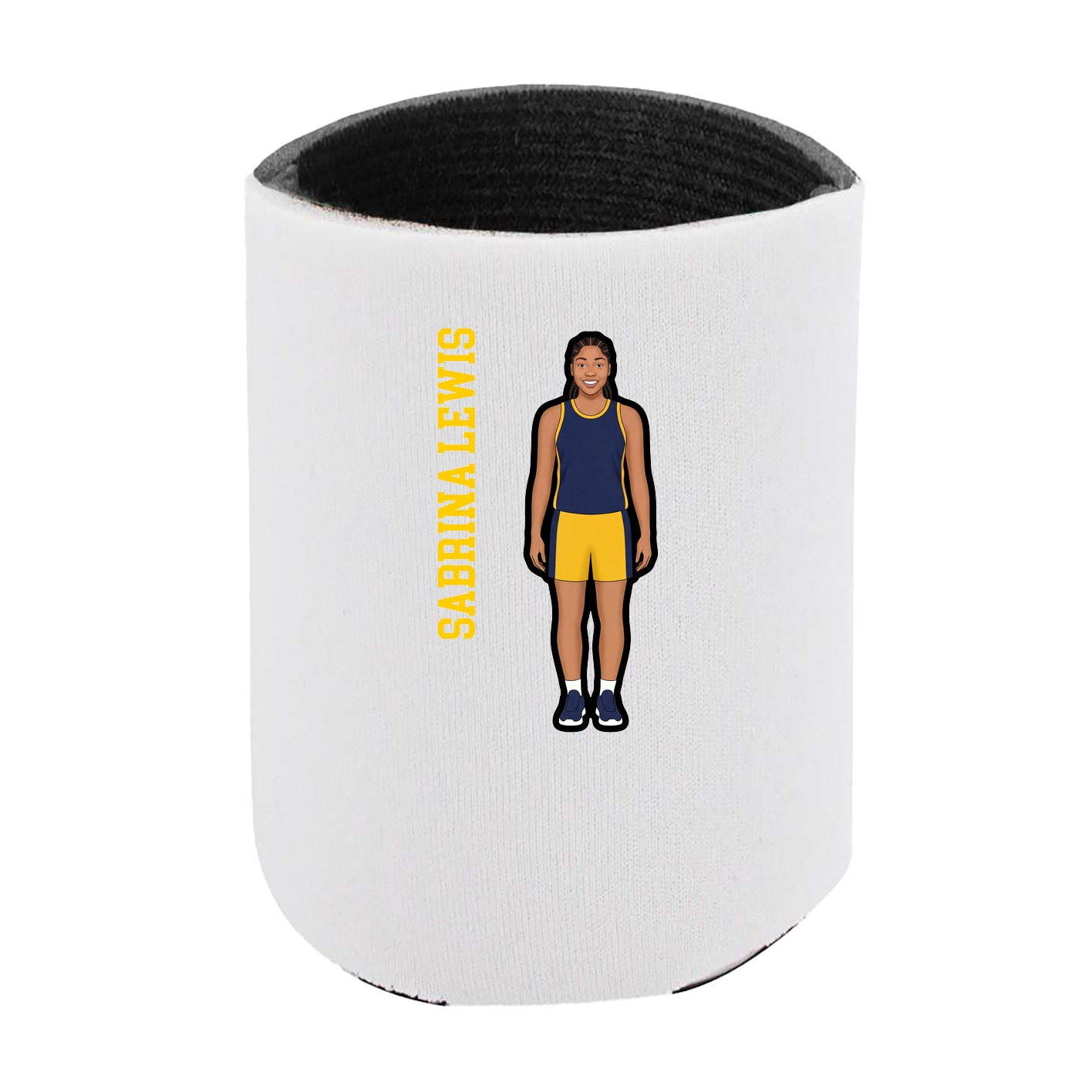 Can Holder — Name Vertical in White