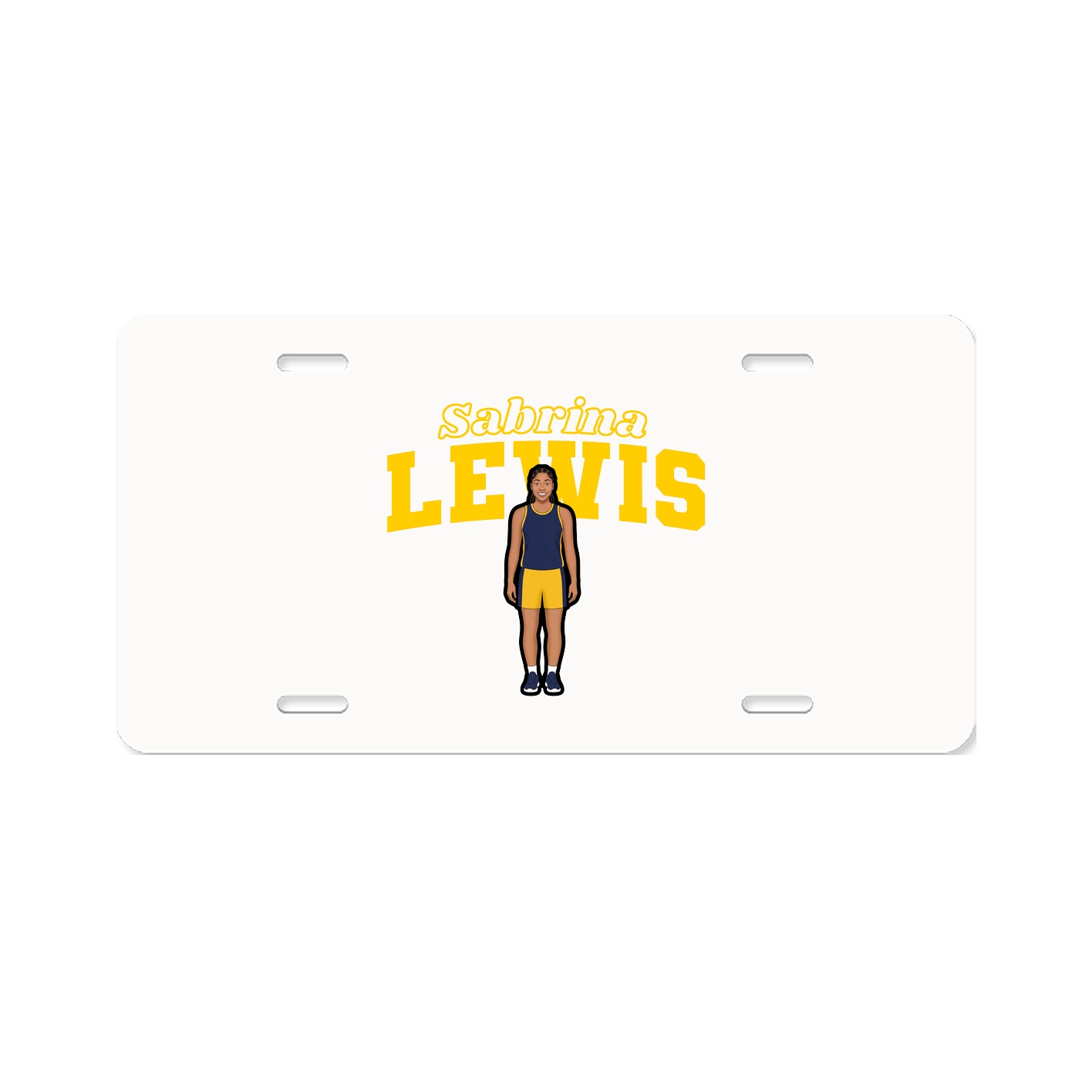 License Plate — Name Arch in Classic