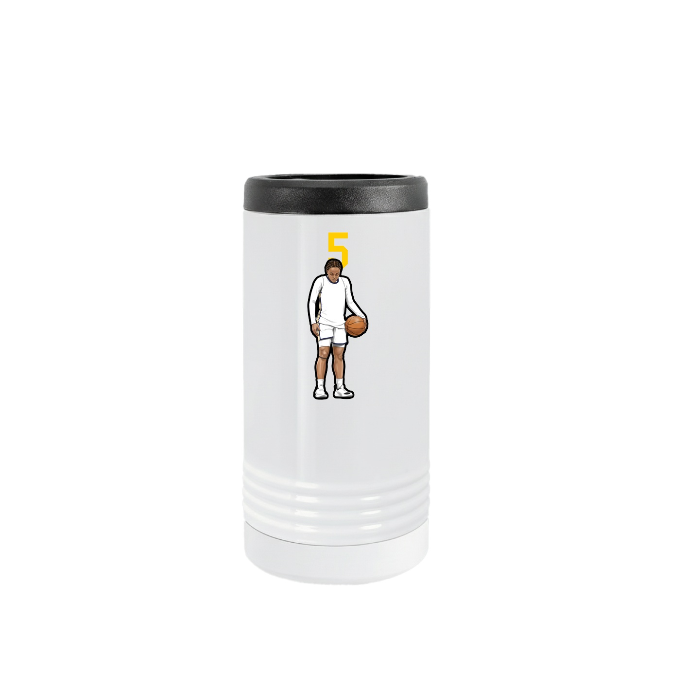 Slim Beverage Holder — Number Top in White