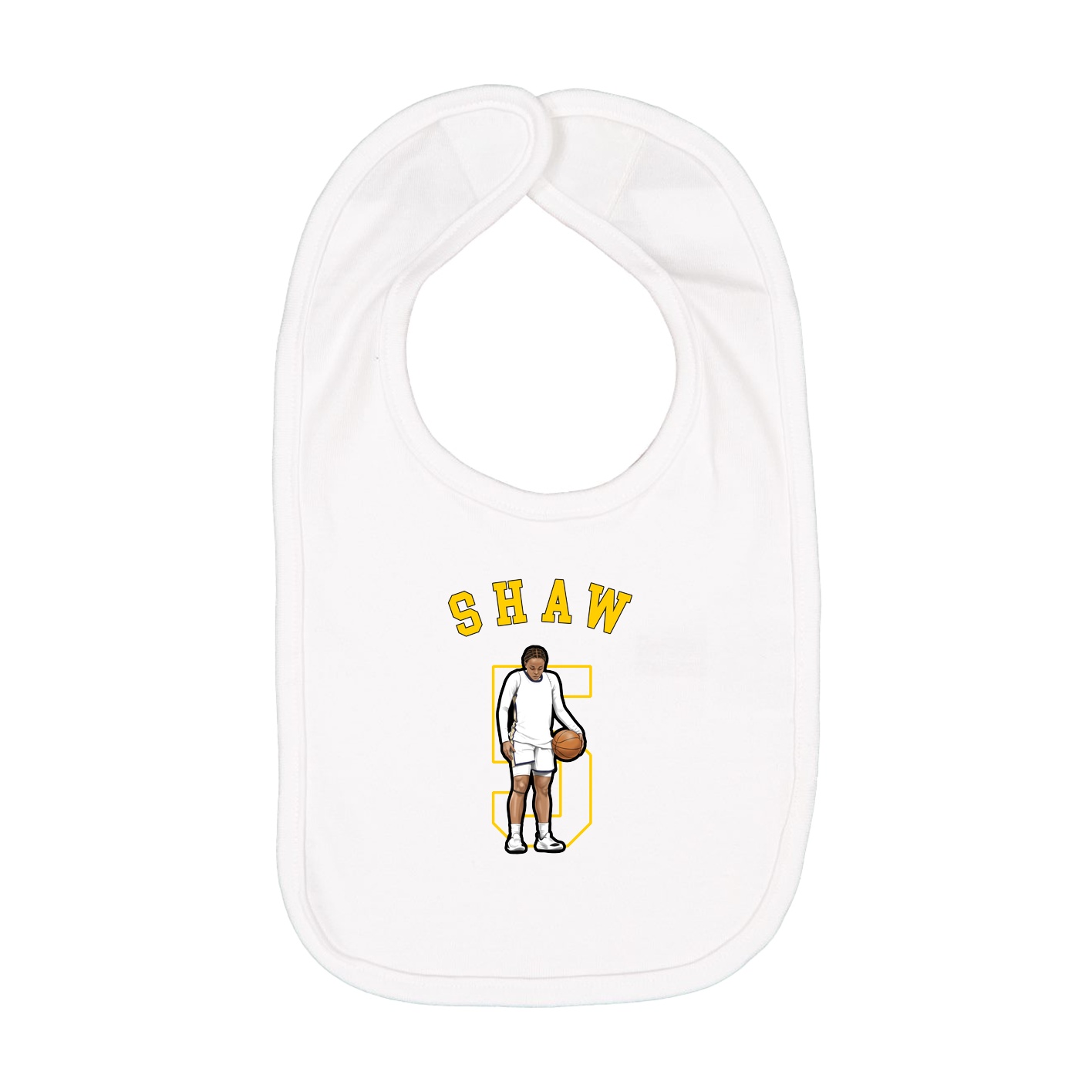 Infant Bib — Shirsey Arch in White