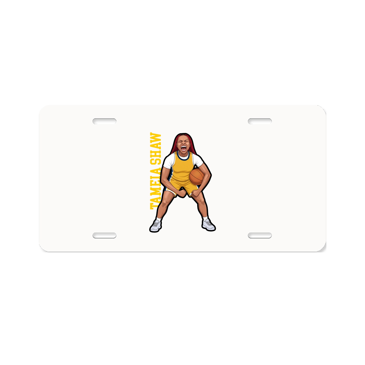 License Plate — Name Vertical in Classic