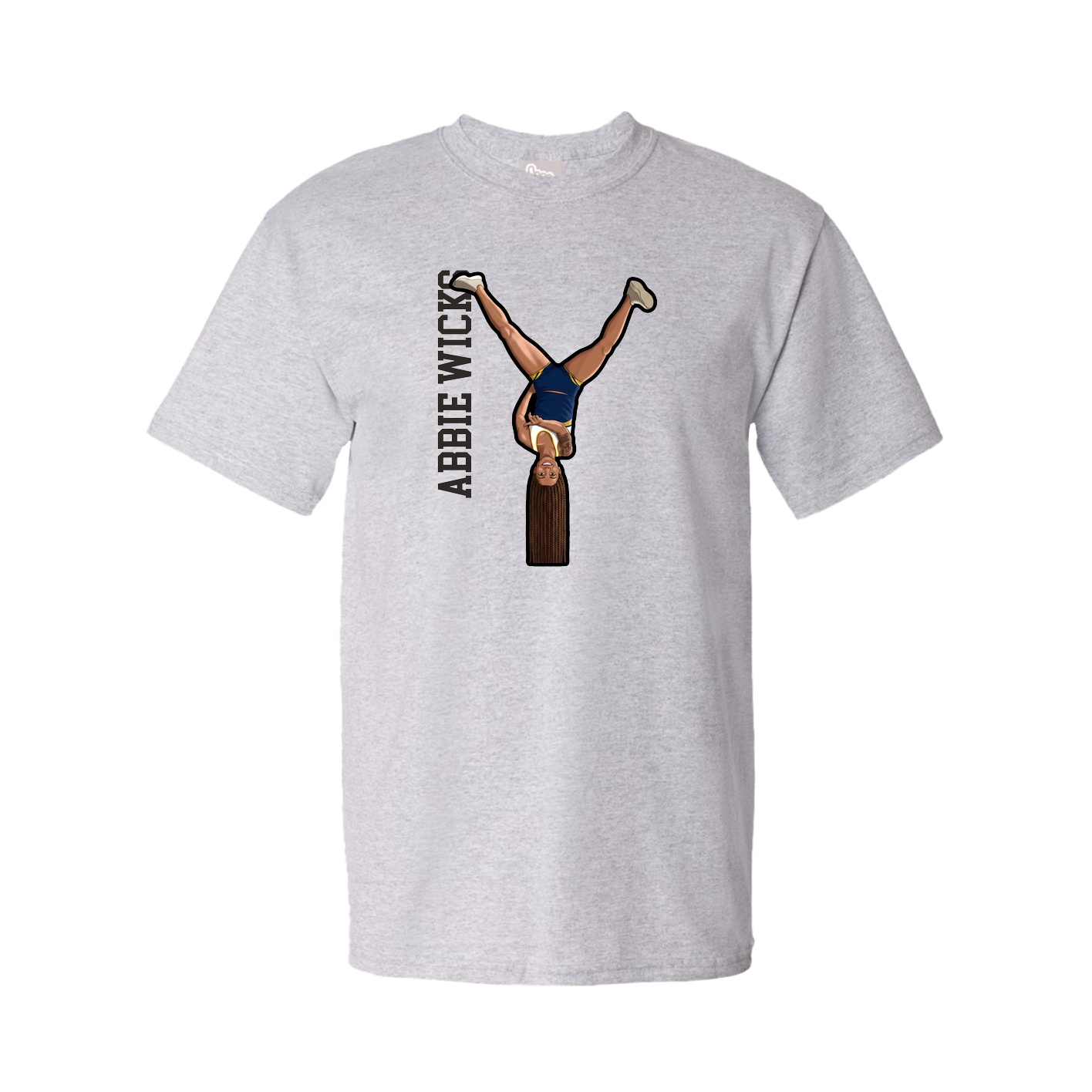 Youth Tee — Name Vertical in Grey