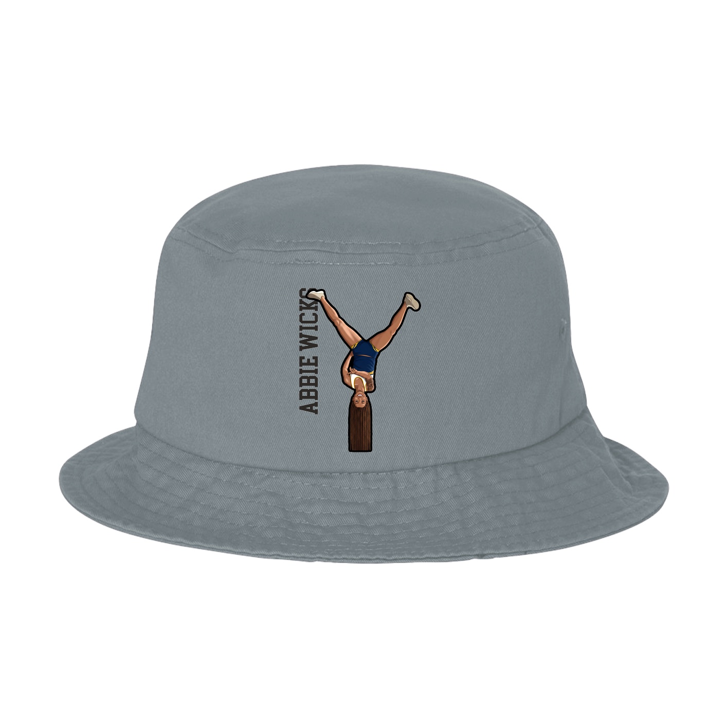Bucket Cap — Name Vertical in Grey