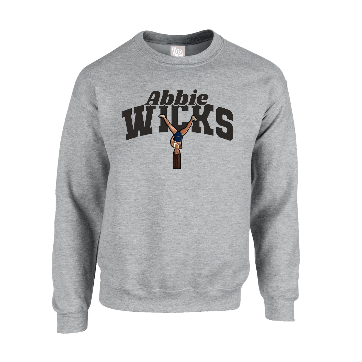 Fleece Crew — Signature Arch in Grey