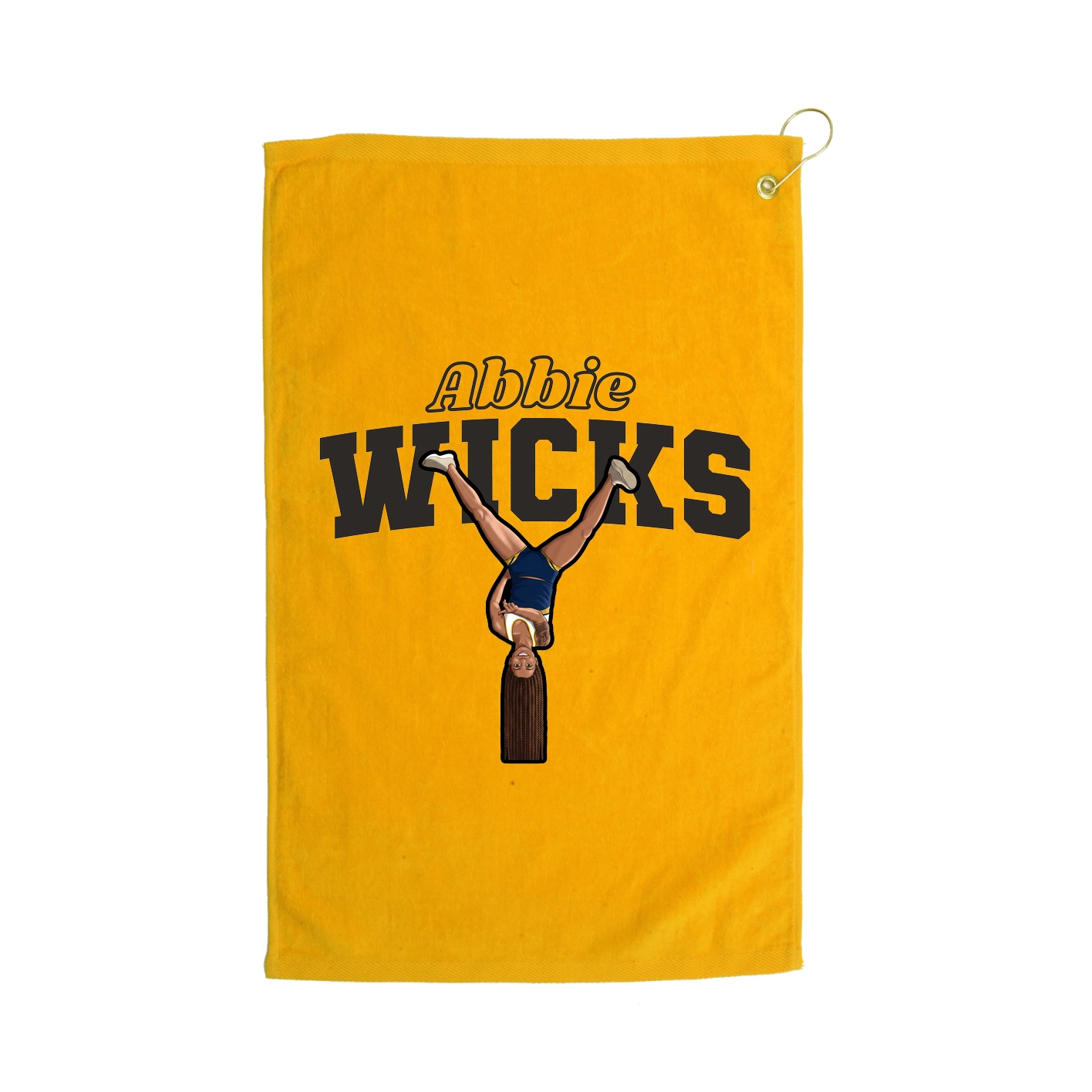 Golf Towel — Name Arch in Gold