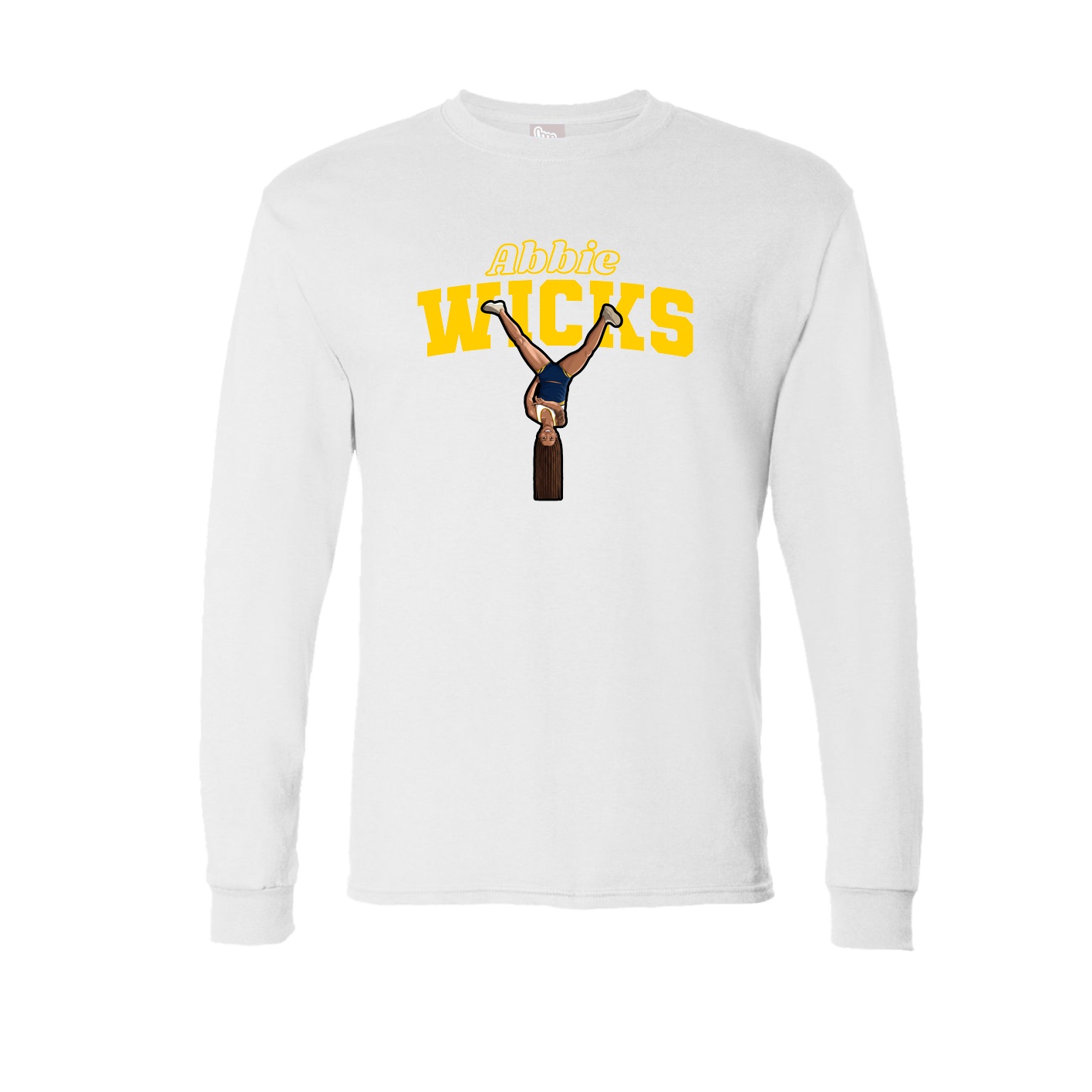 Long Sleeve Tee — Name Arch in White
