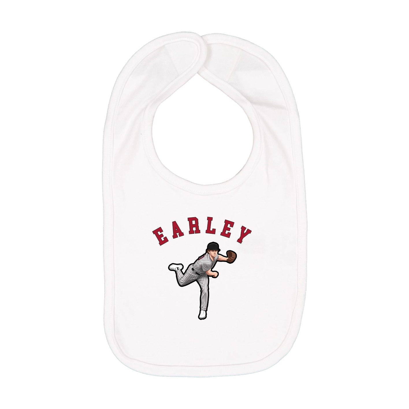 Infant Bib — Shirsey Arch in White